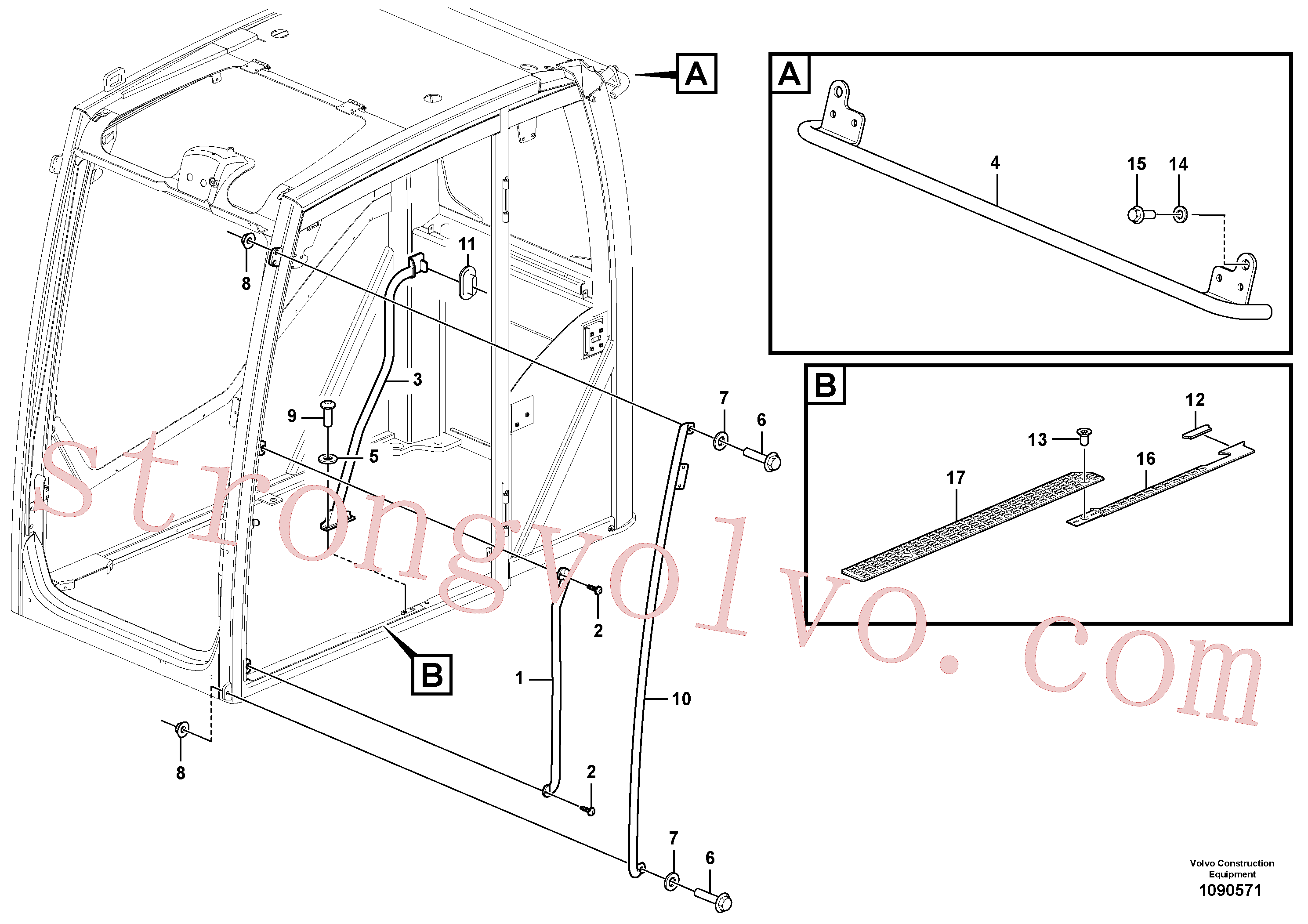 VOE60110347 Volvo Corrimão(1090571 Montagem)