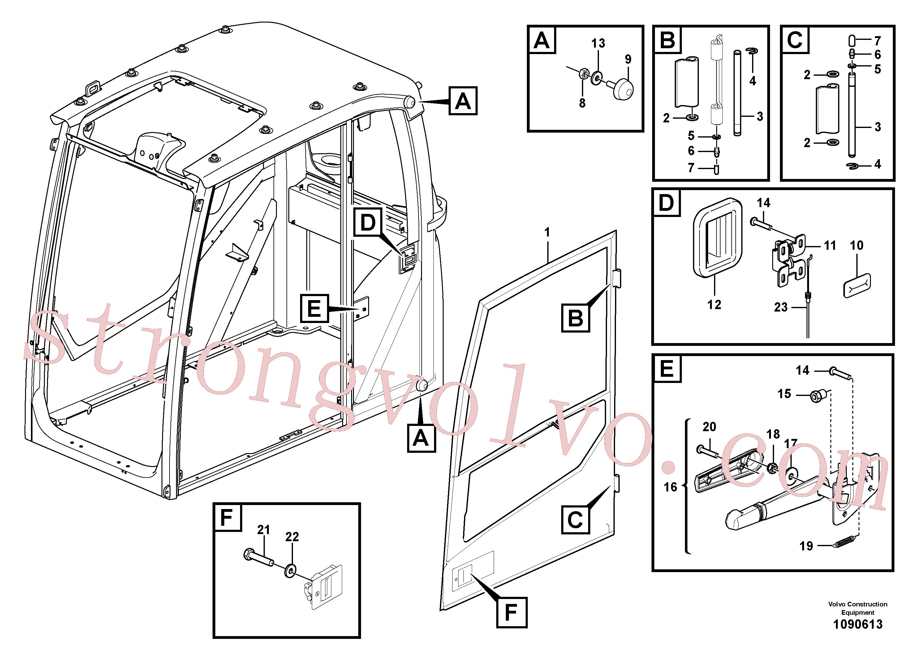 VOE60113299 Volvo Porta com acessórios(1090613 Montagem)