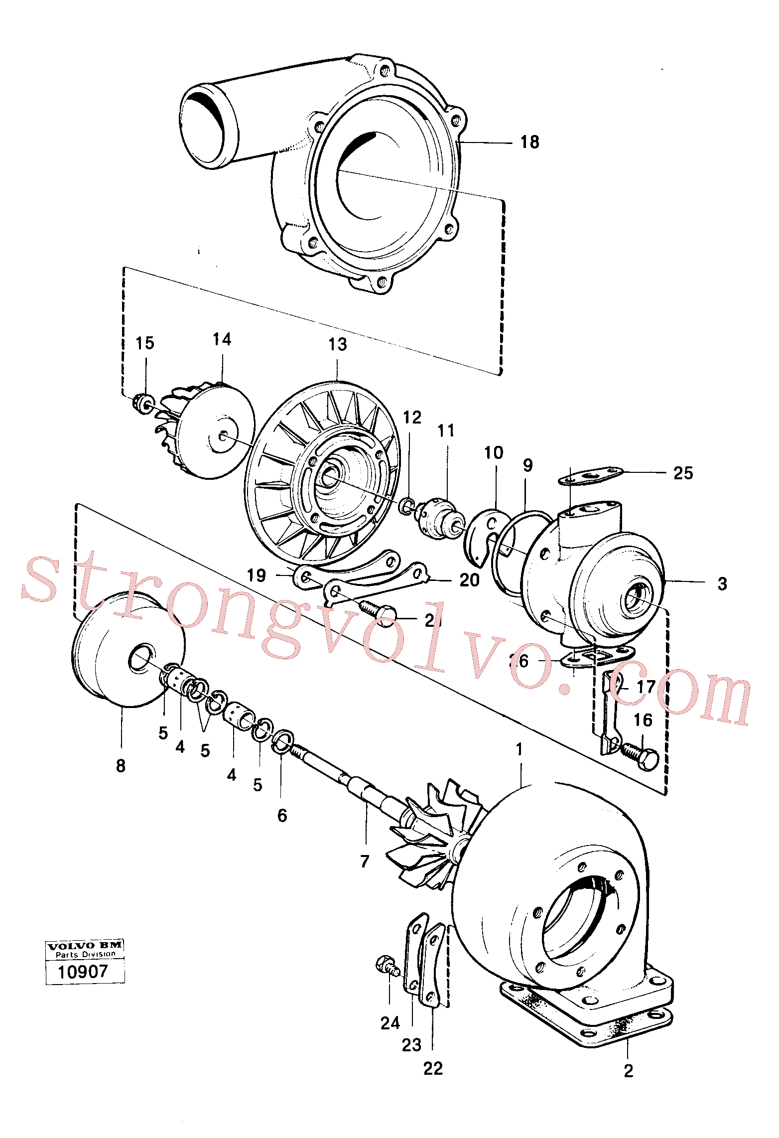 VOE940100 Volvo Turbocompressor(10907 Montagem)