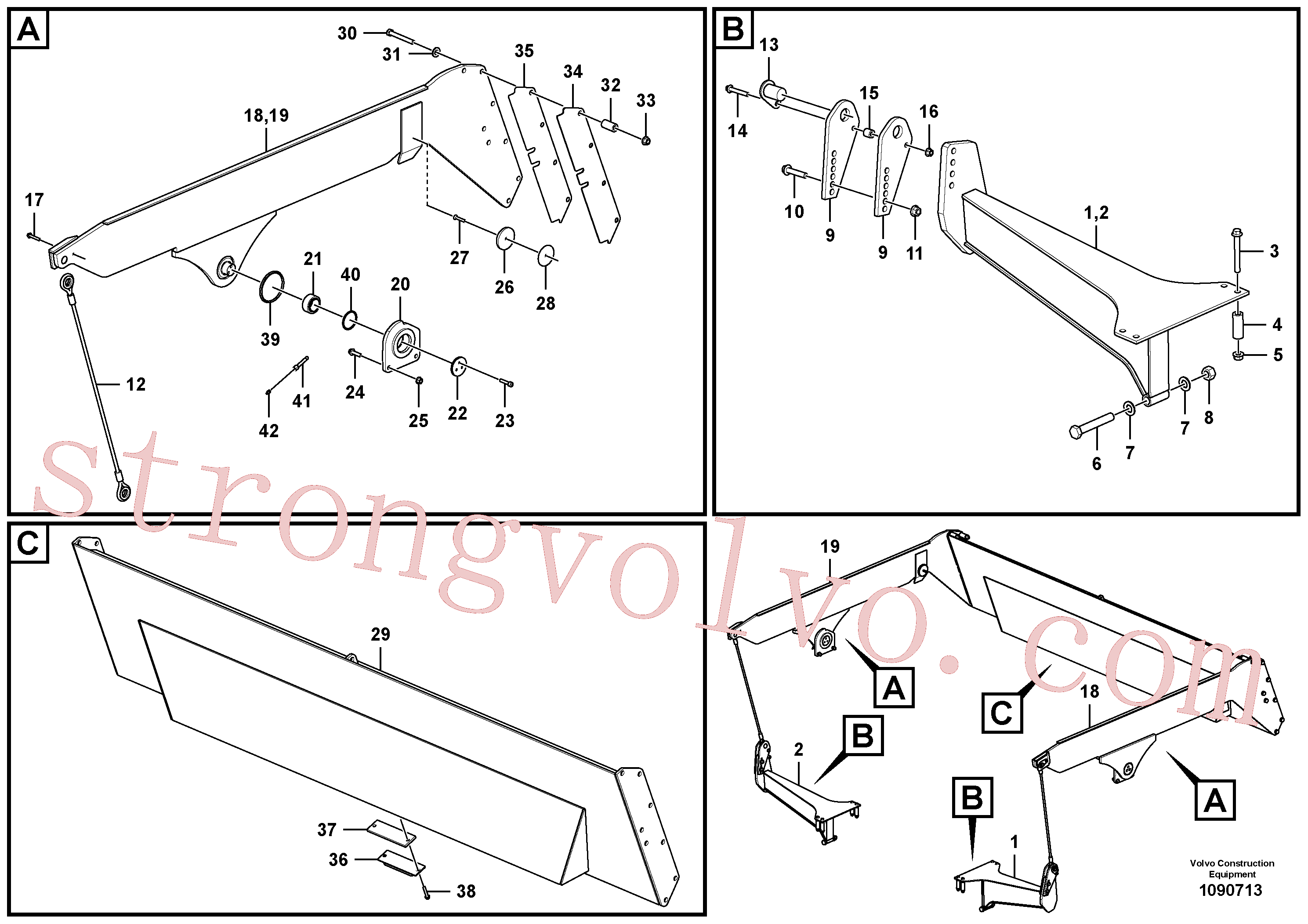 Volvo Acessórios para escavadeira VOE60110030 Parafuso sextavado Acessórios