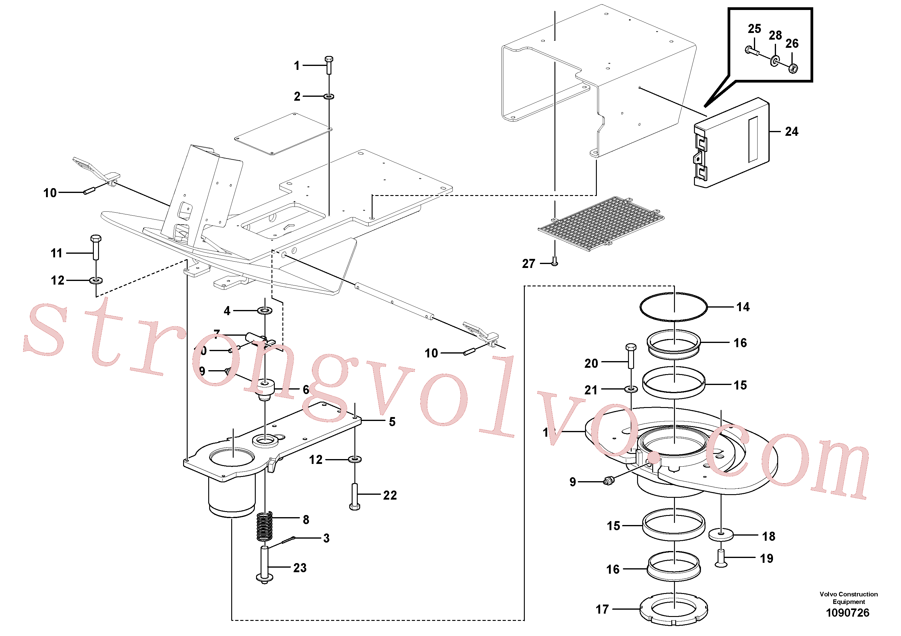 VOE997492 Volvo Conjunto de plataforma do operador(1090726 Montagem)