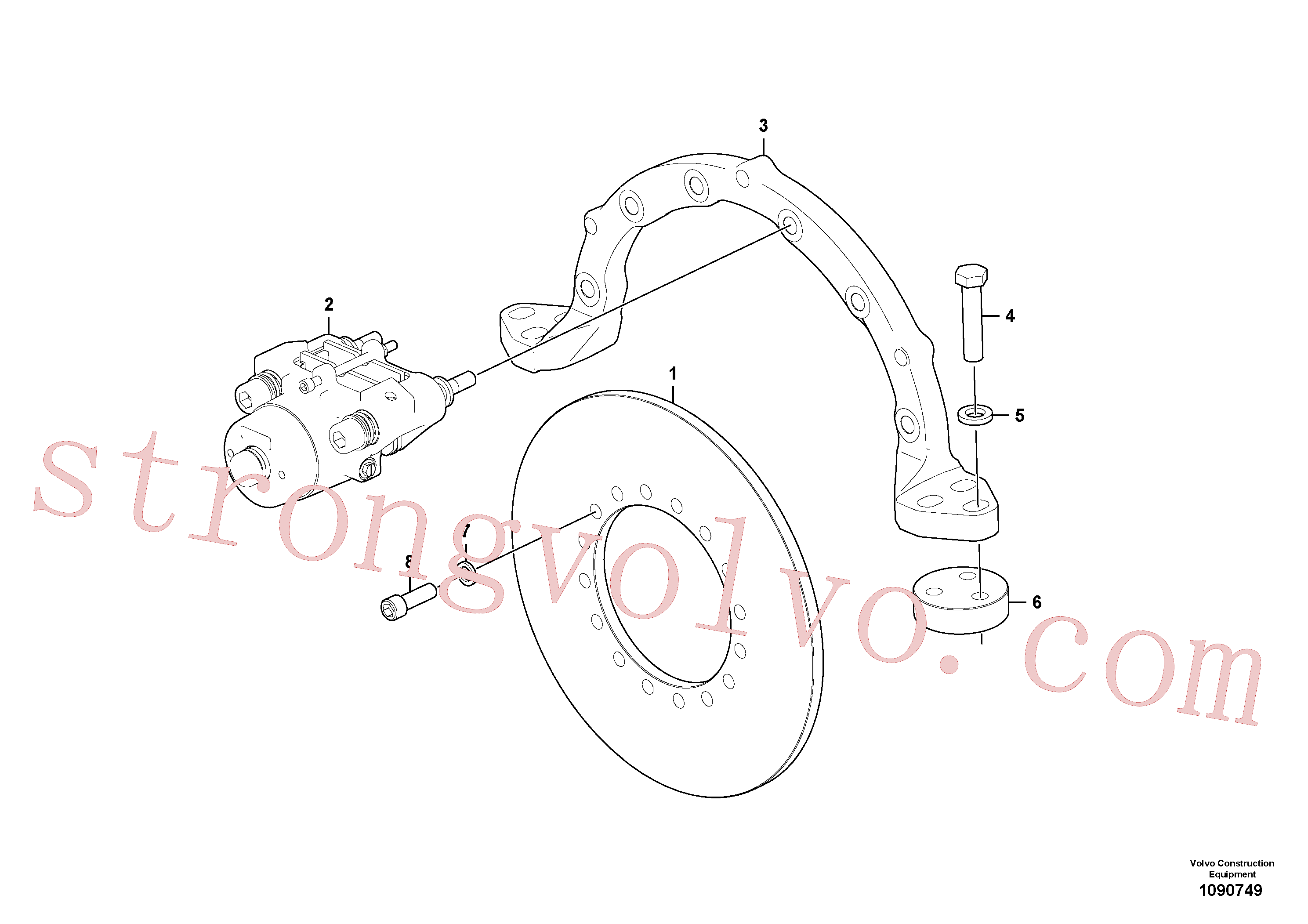 VOE978951 Volvo Travão de estacionamento(1090749 Montagem)