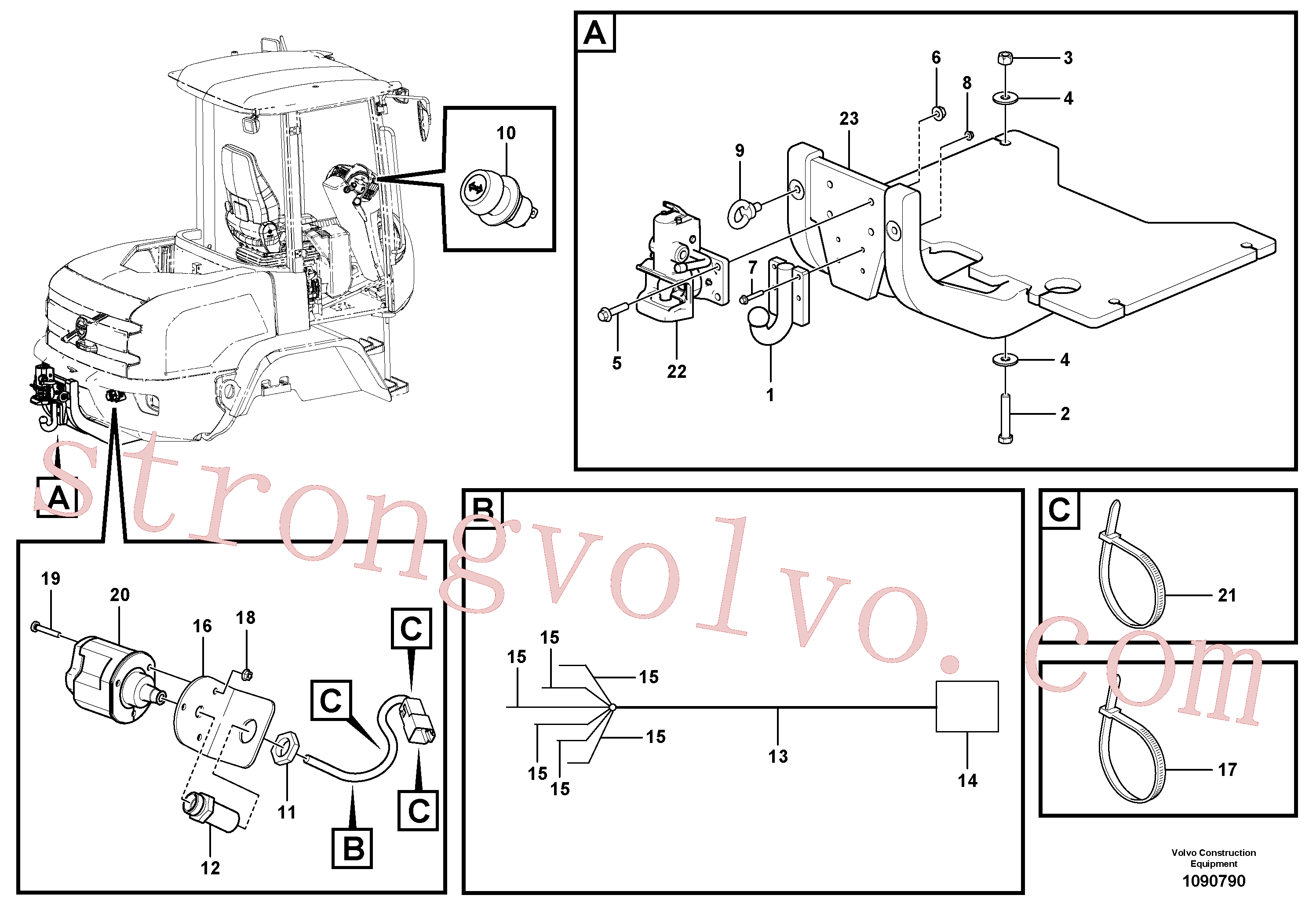 SA9299-00080 Volvo Forquilha de tracção(1090790 Montagem)