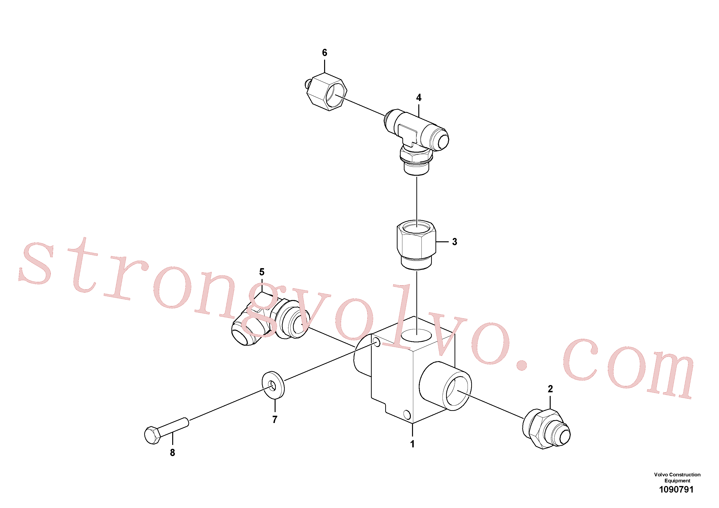 Volvo Acessórios para escavadeira RM59924472 Adaptador Acessórios