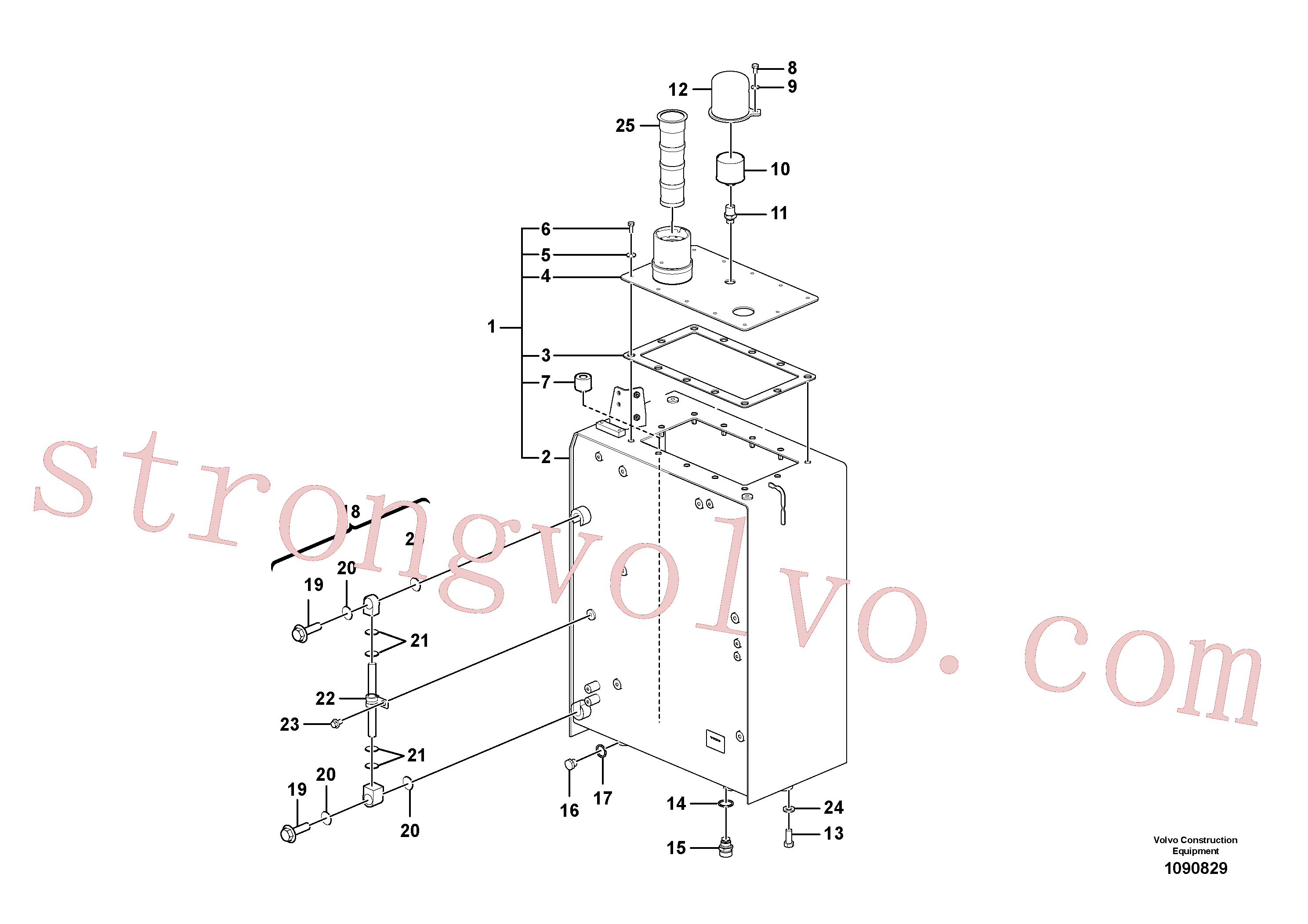 VOE997460 Volvo Depósito de combustível com acessórios(1090829 Montagem)