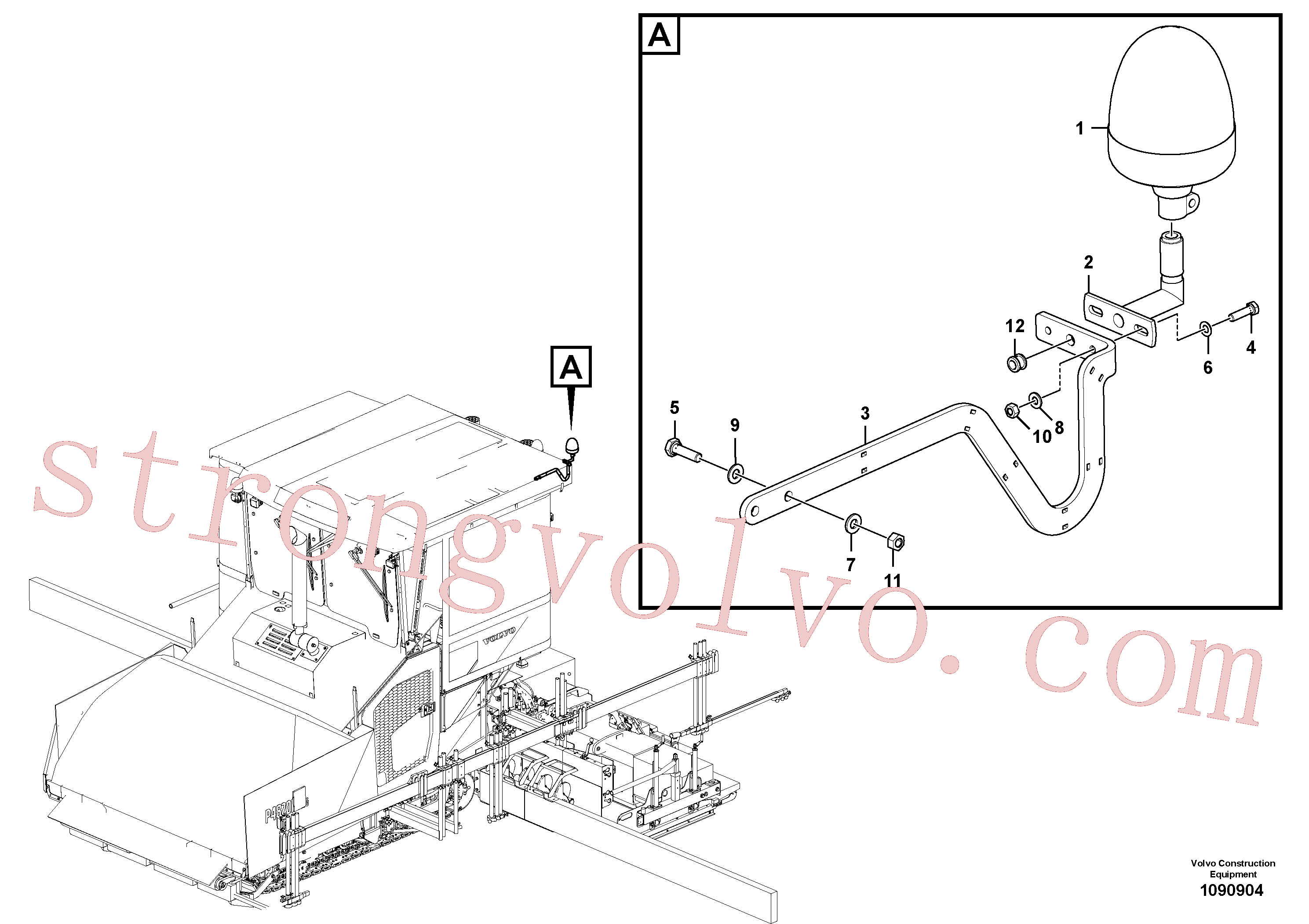 VOE997423 Volvo Farol rotativo(1090904 Montagem)