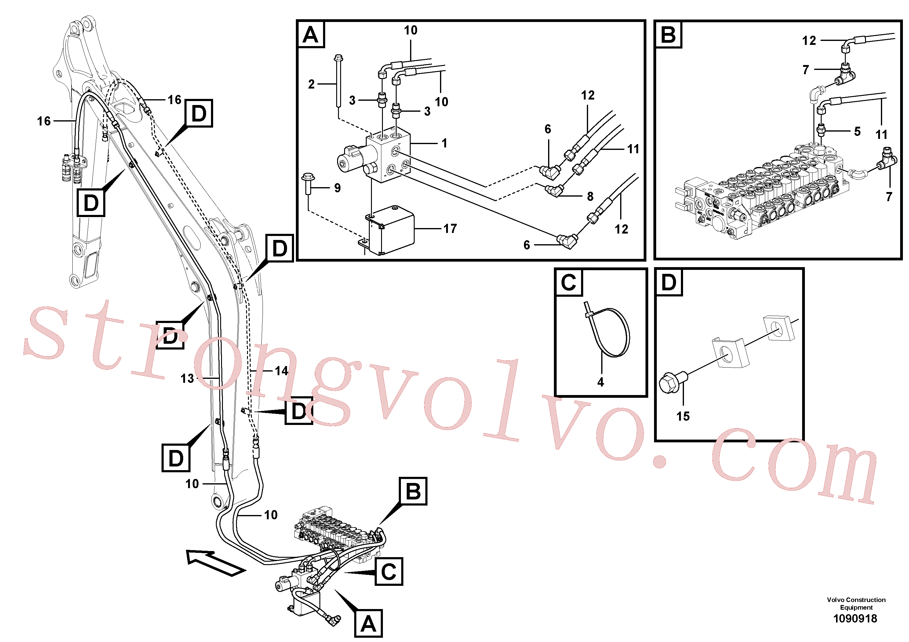 Volvo Acessórios para escavadeira VOE15668517 Mangueira completa Acessórios