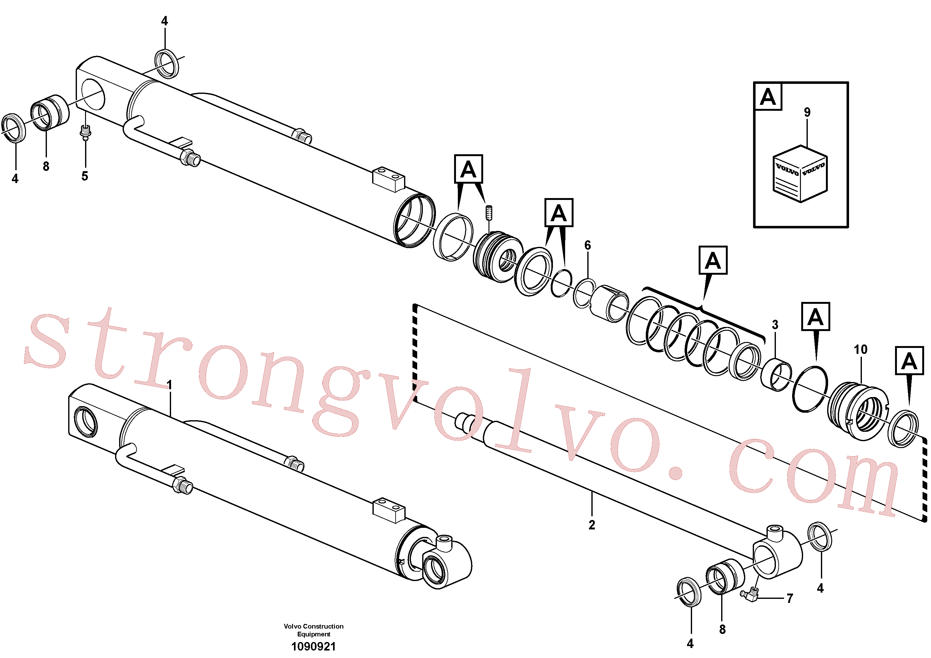 Volvo Montagem VOE15696327 Cilindro hidráulico Acessórios