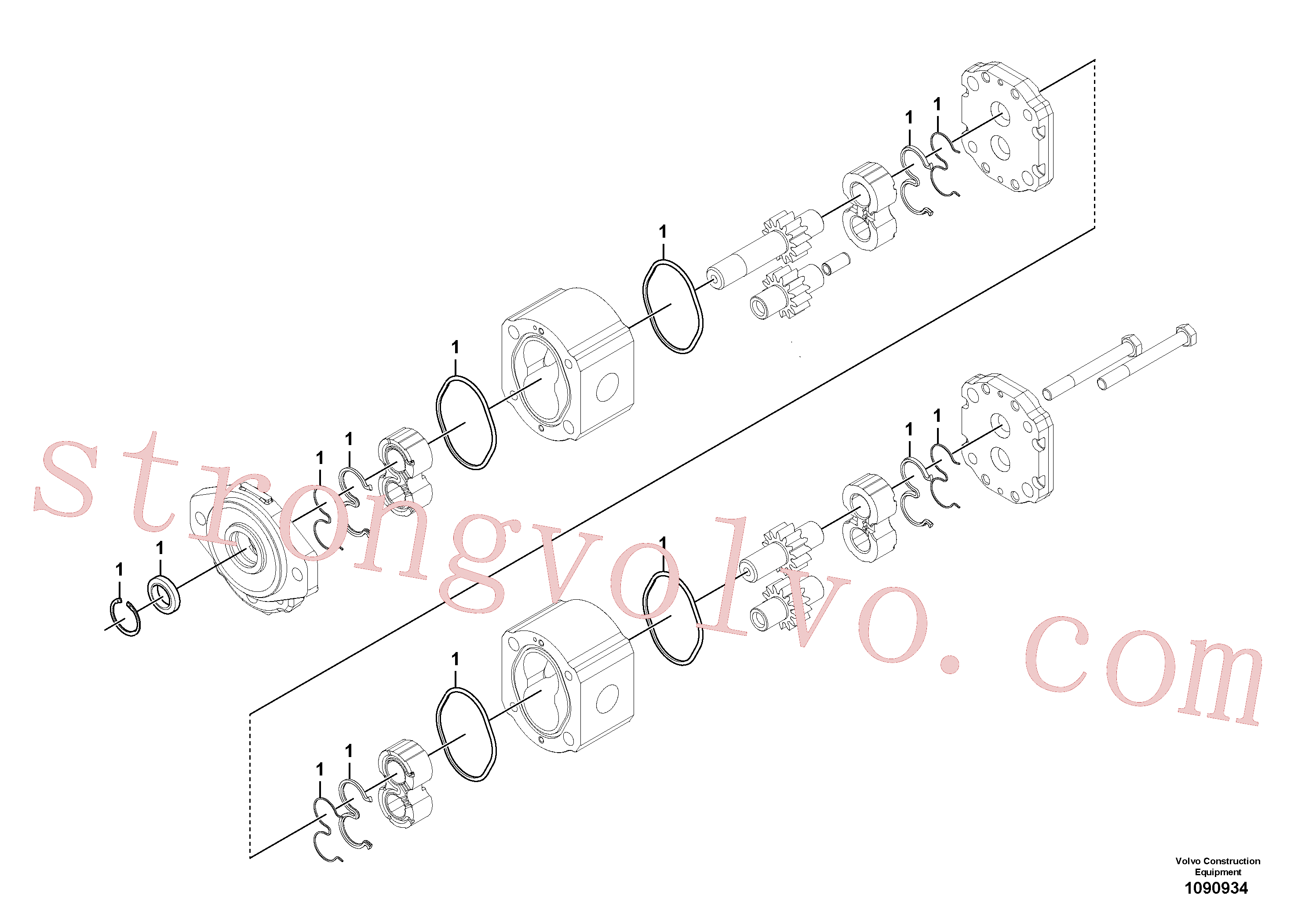 Volvo Acessórios para escavadeira VOE17341613 Jogo de vedação Acessórios