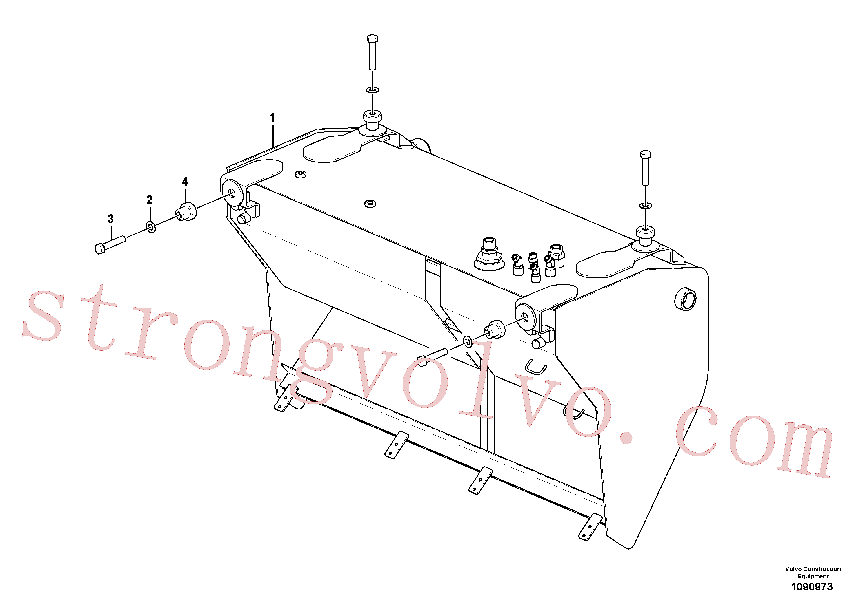 China Made VOE997990 Parafuso sextavado Volvo Acessórios para escavadeira