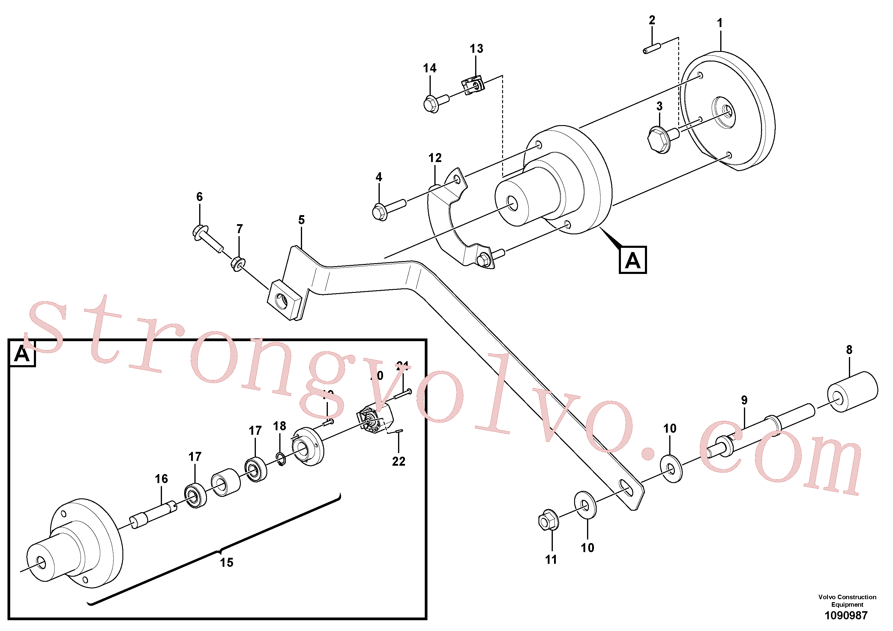 VOE60112198 Volvo Sensor de ângulo, Posicionador do balde e accionamento da lança, elevação(1090987 Montagem)