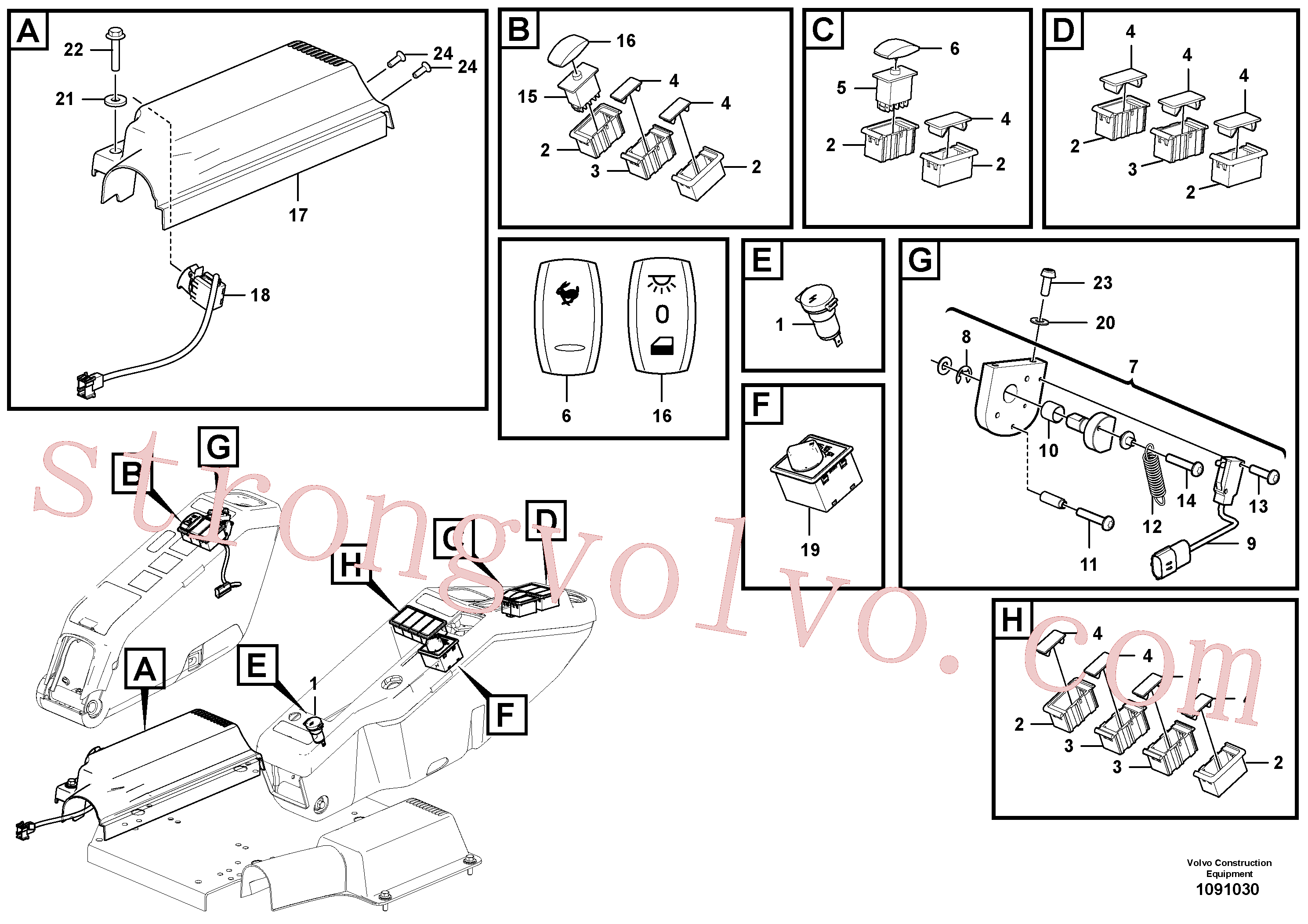 VOE60113735 Volvo Interruptor(1091030 Montagem)