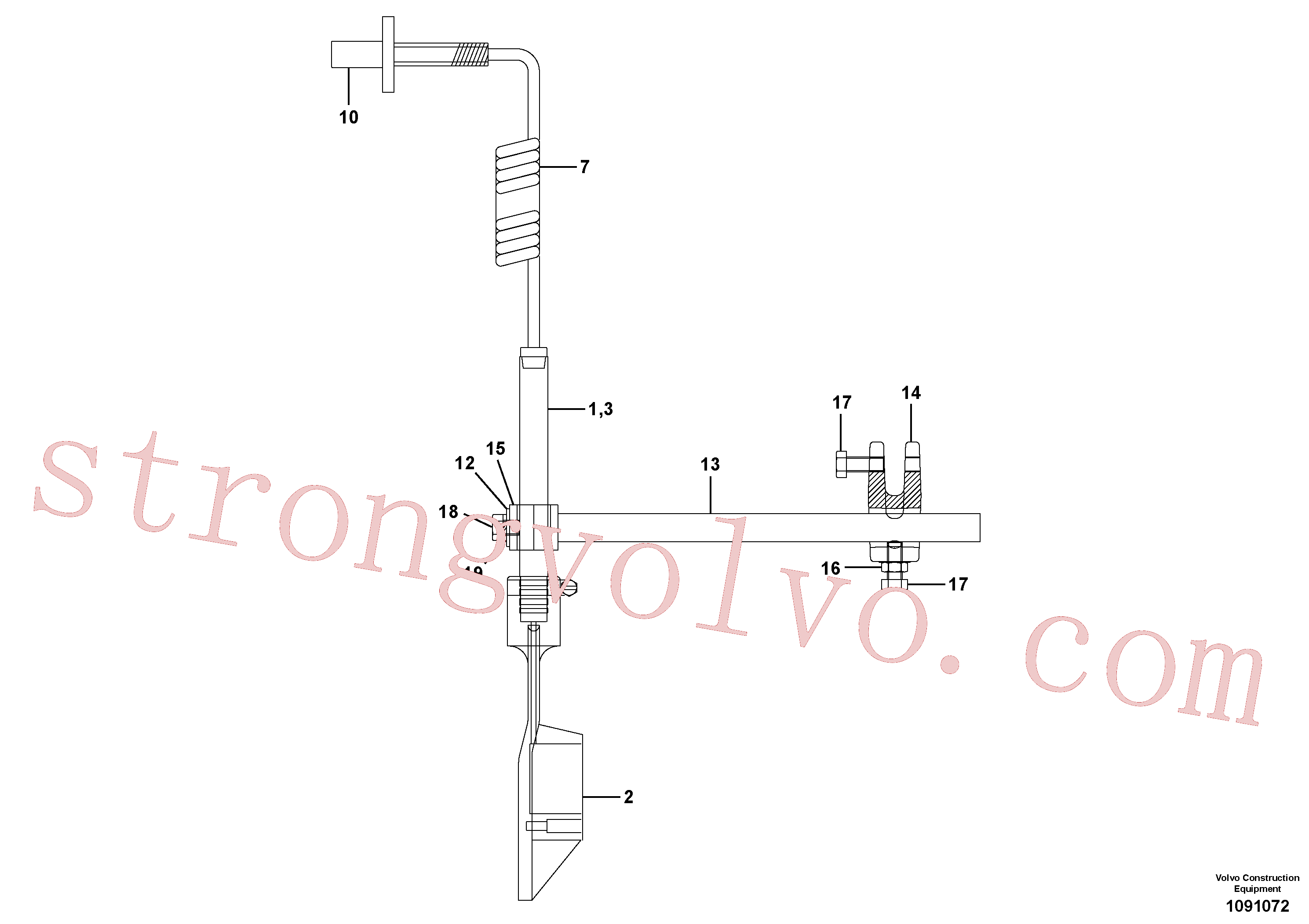 VOE60113299 Volvo Conjunto de pá(1091072 Montagem)