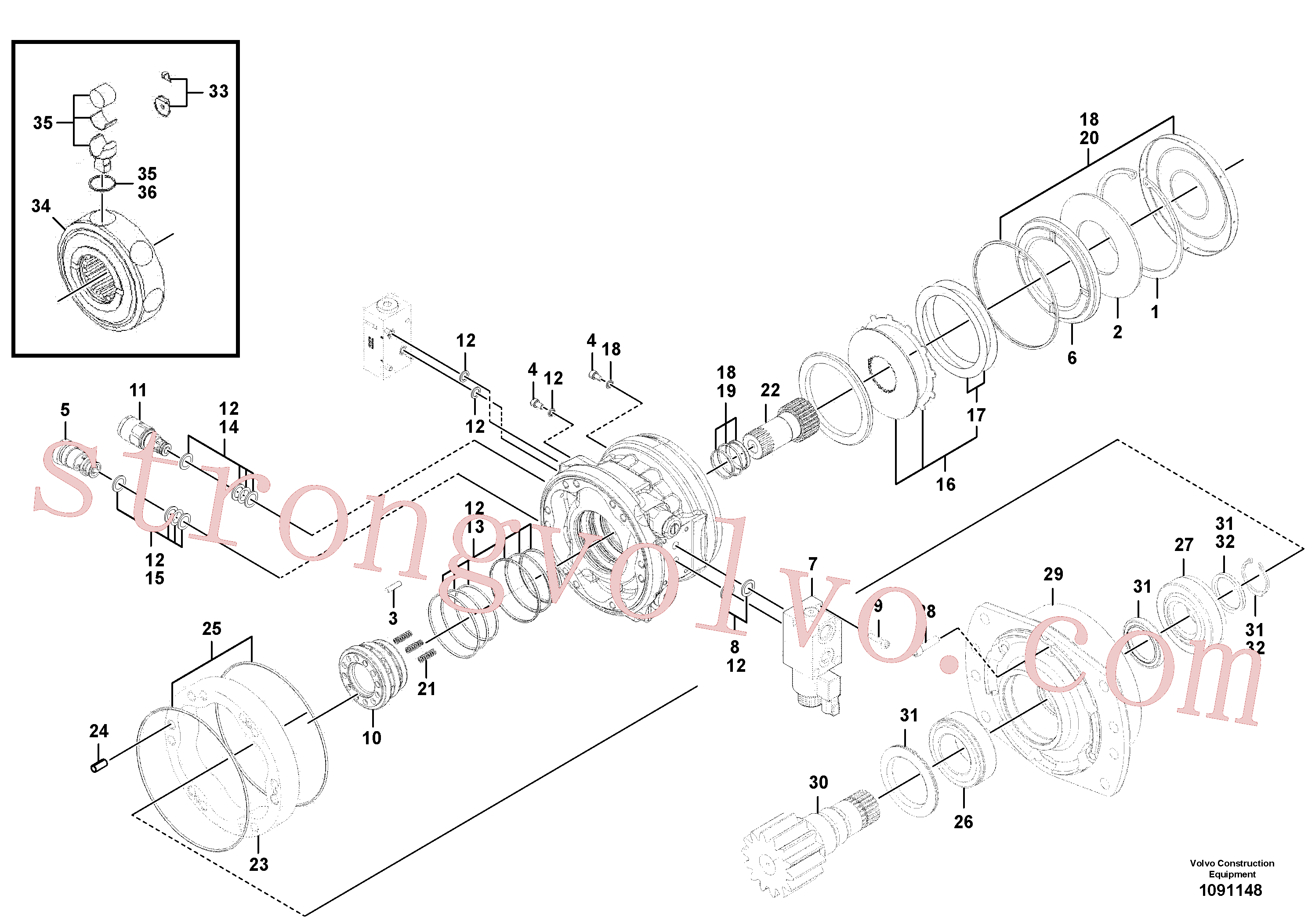 Atacado VOE17480389 Parafuso Volvo escavadeira