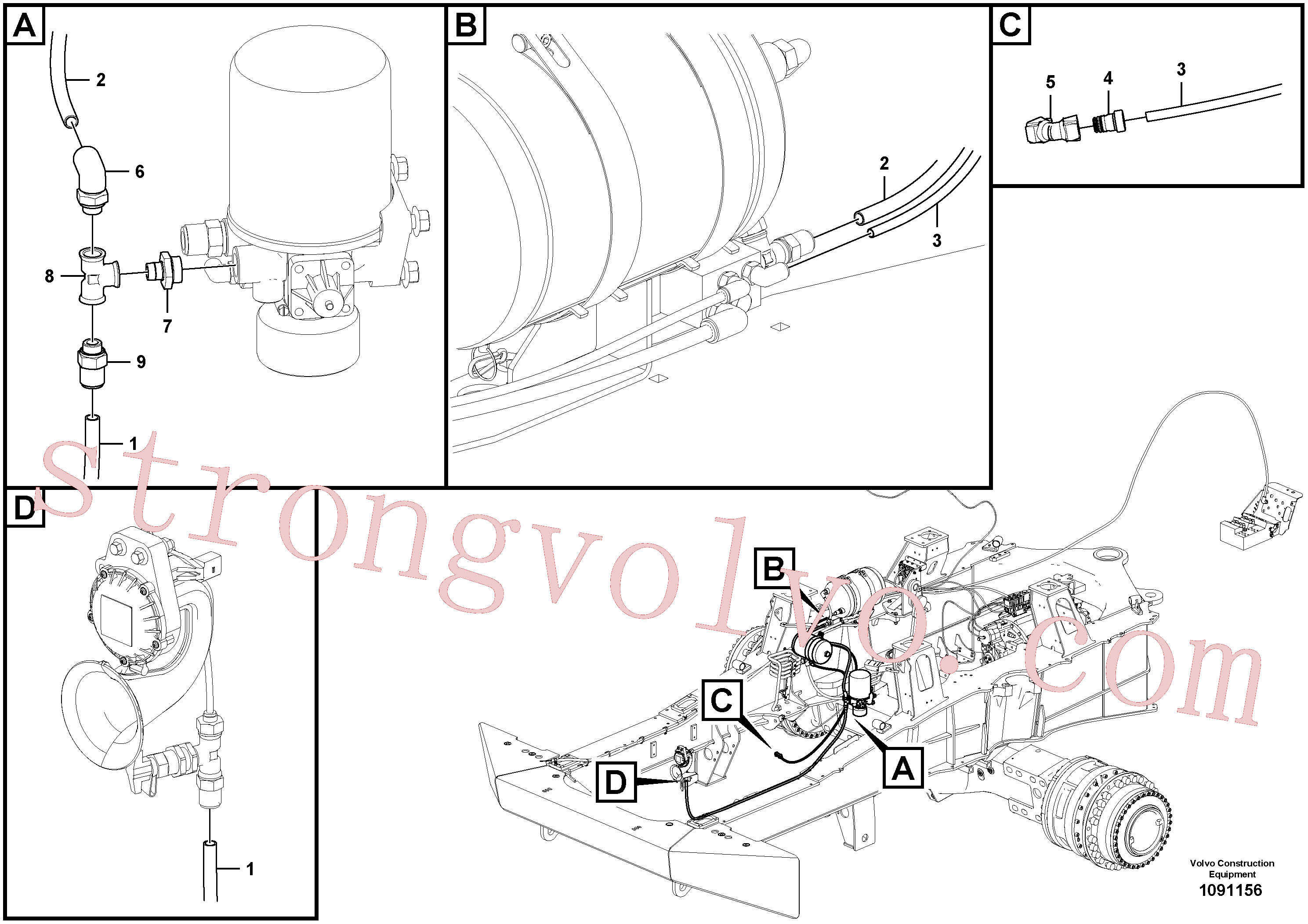 Volvo Montagem VOE11196164 Niple Acessórios