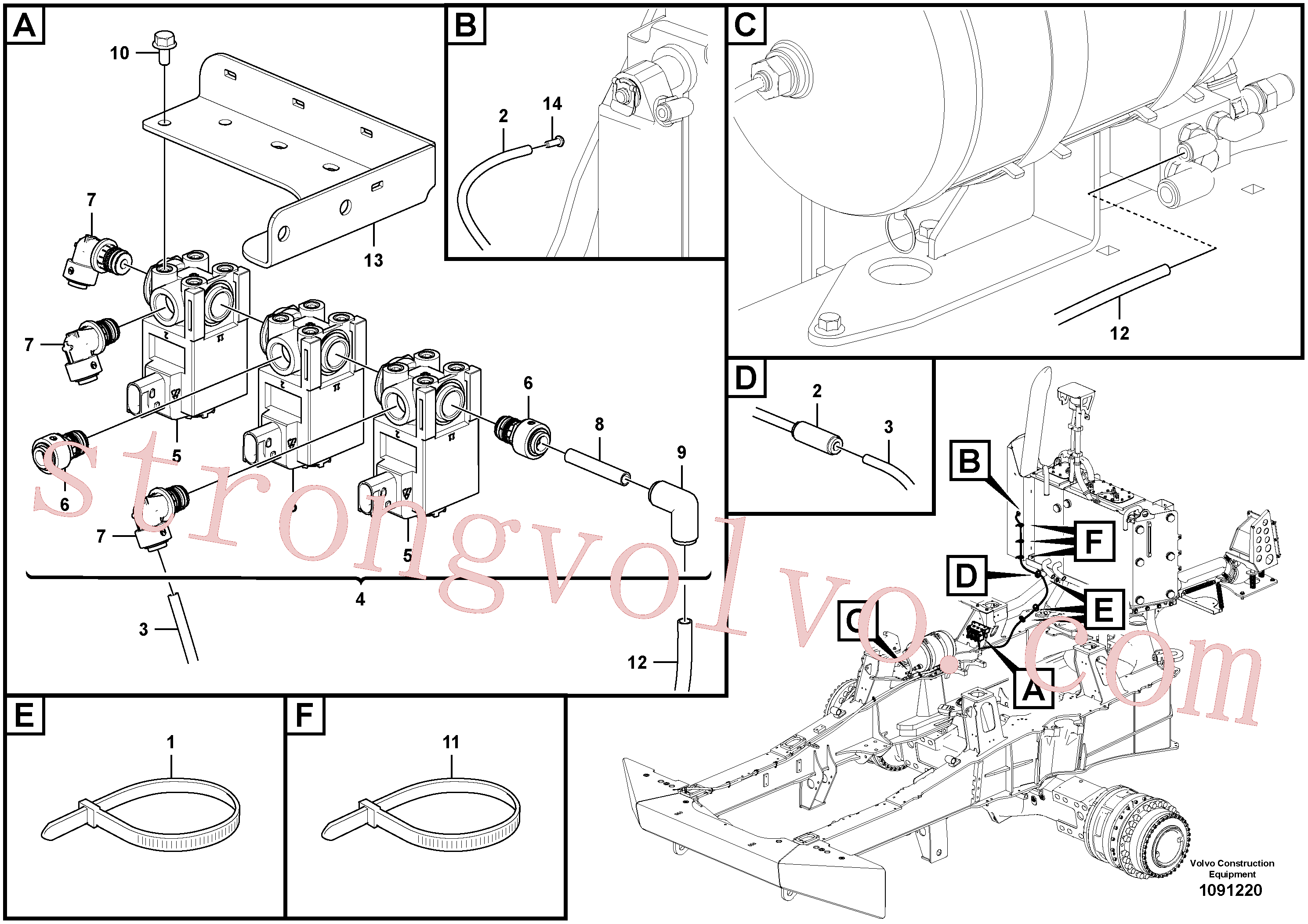 VOE995448 Parafuso flangeado Volvo escavadeira