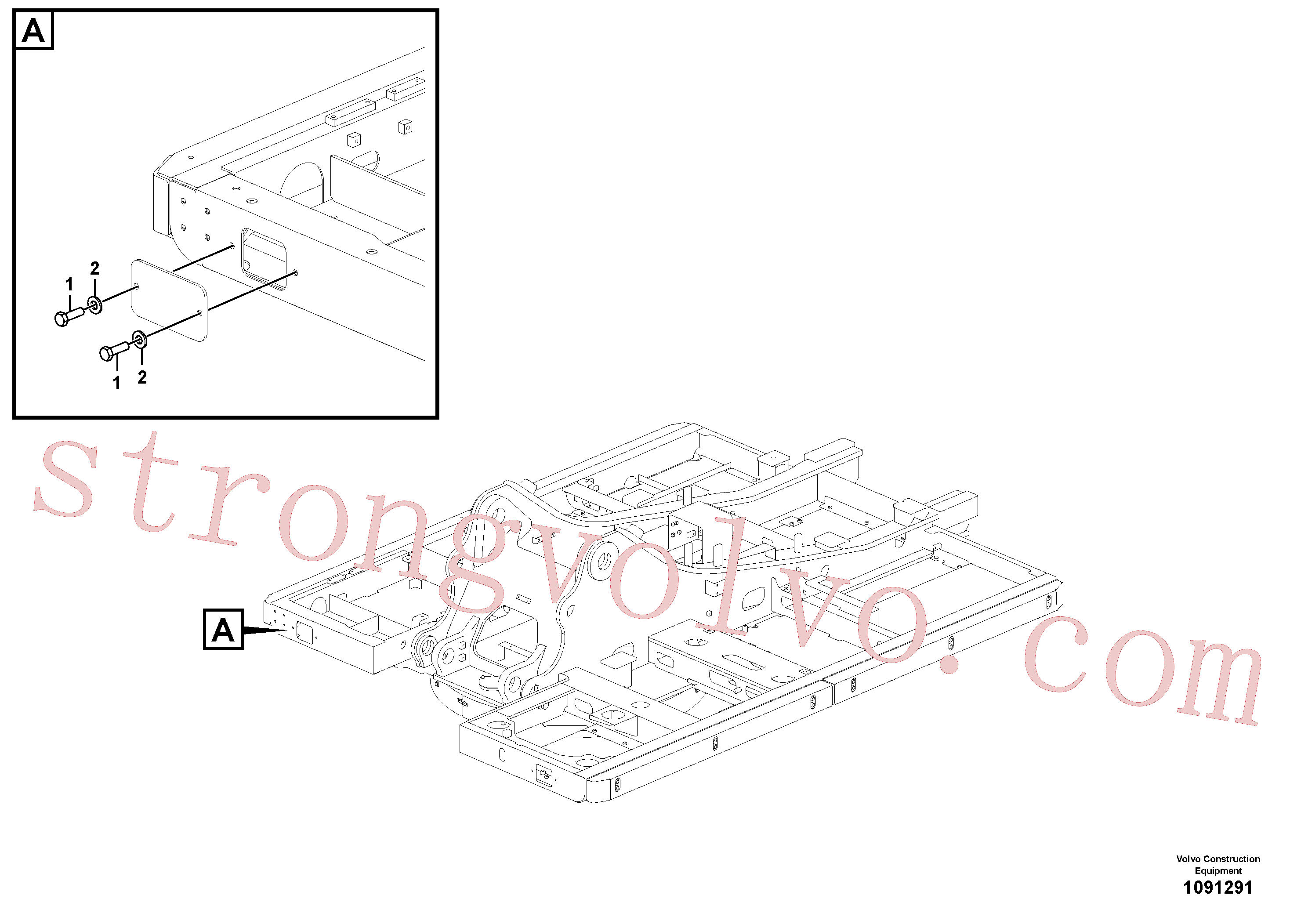 VOE997383 Volvo Placa de protecção(1091291 Montagem)
