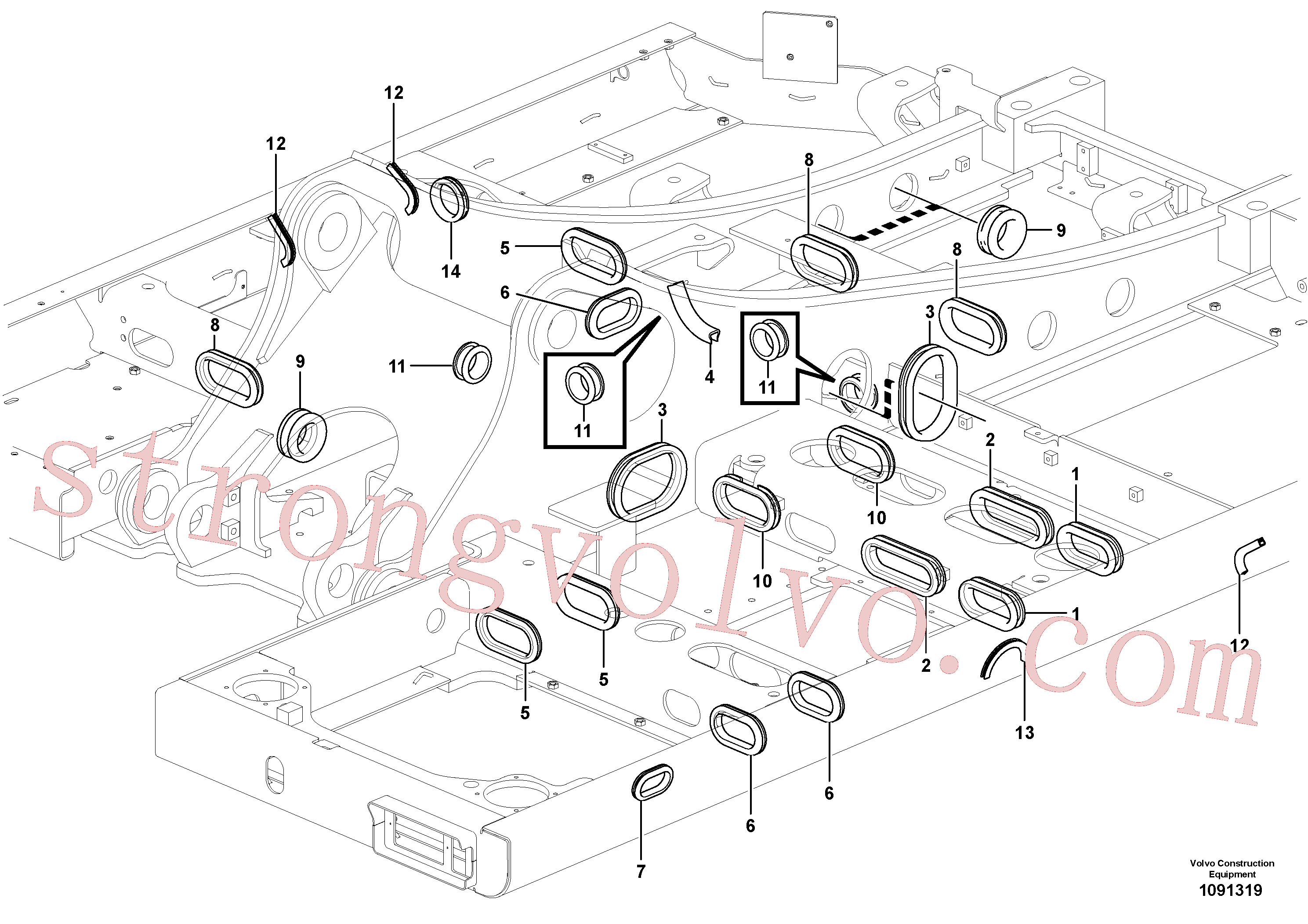 VOE14387852 Volvo Quadro superior(1091319 Montagem)