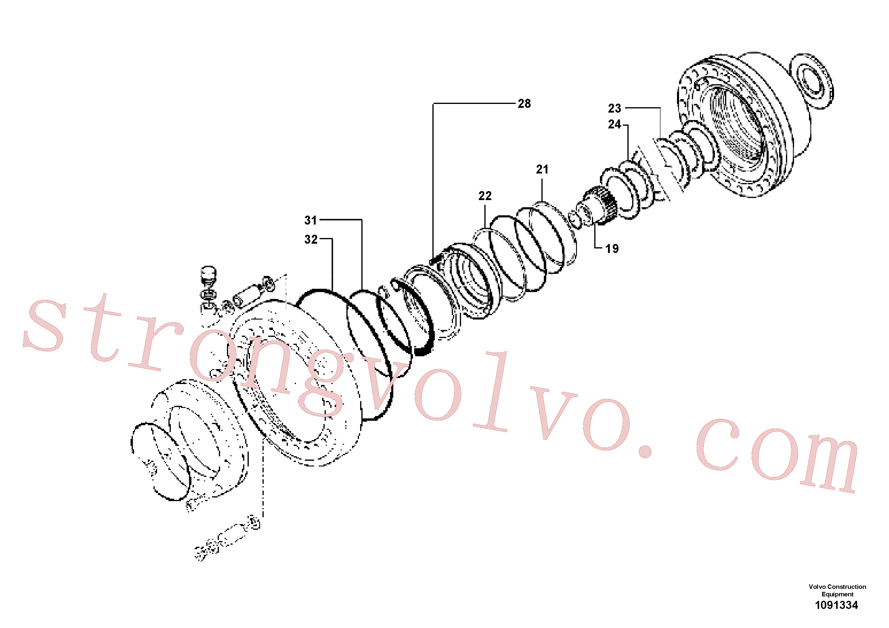 VOE11701230 Volvo Carreto planetário(1091334 Montagem)
