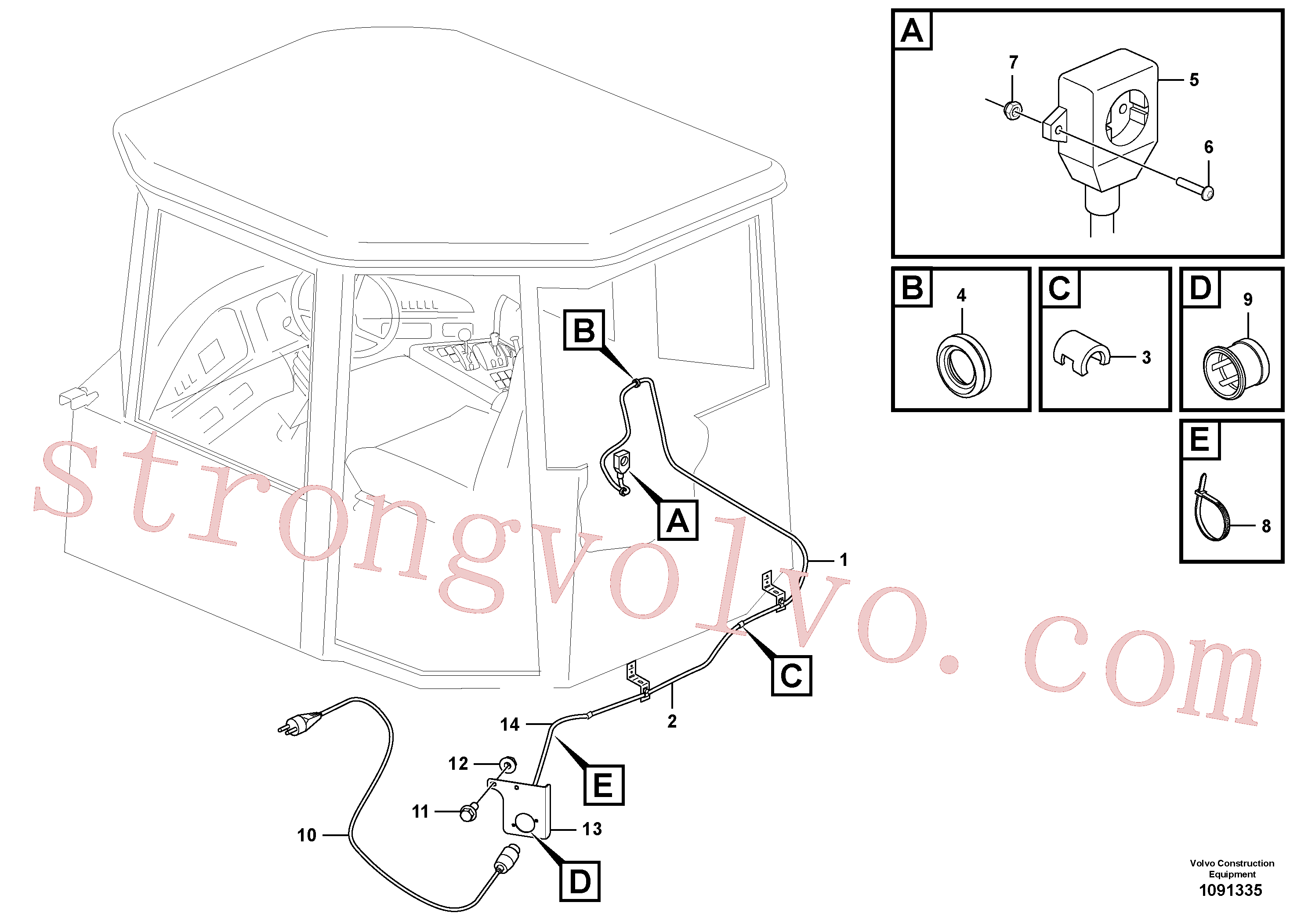 VOE11710754 Volvo Aquecedor auxiliar(1091335 Montagem)