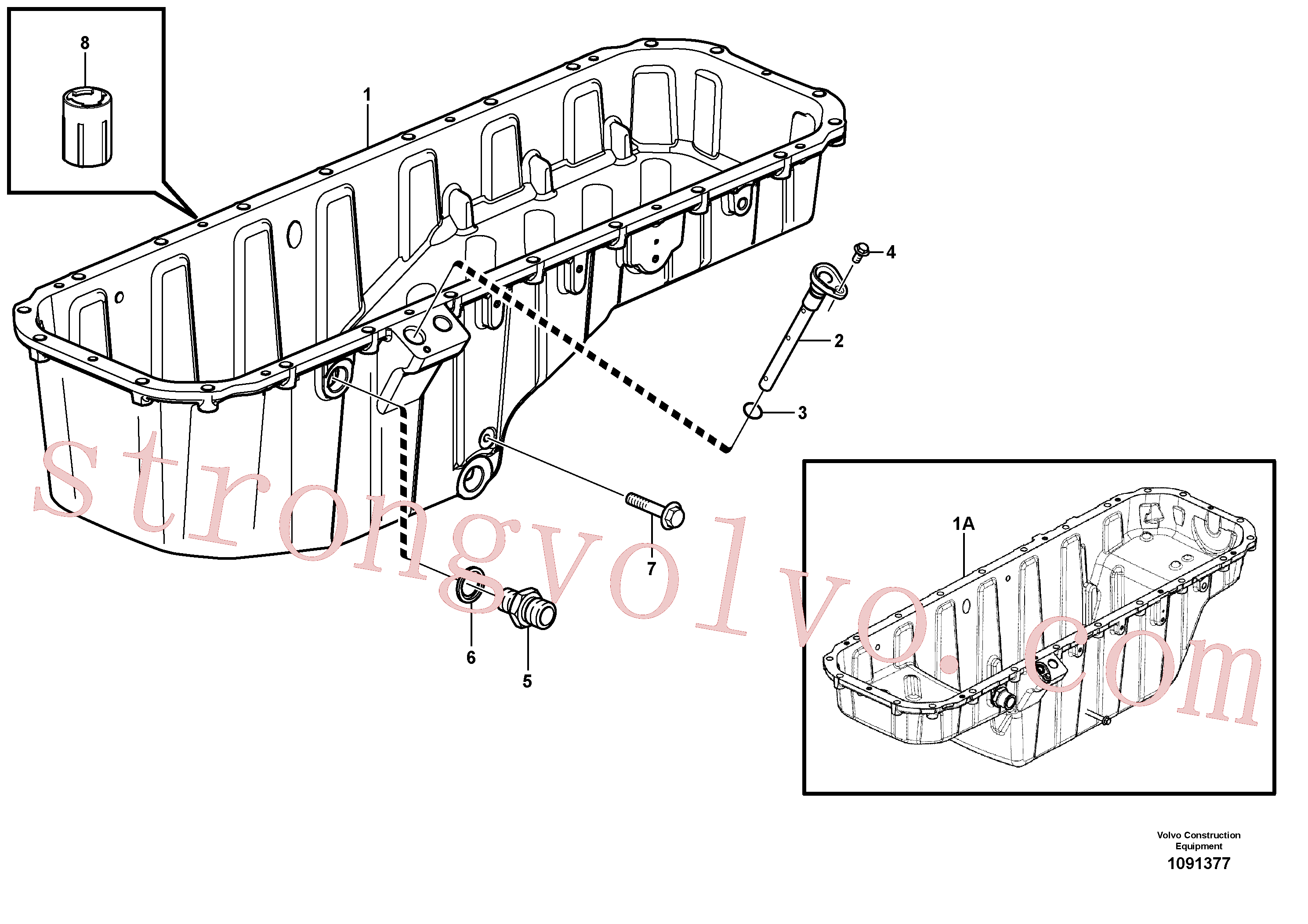 VOE965221 Volvo Cárter de óleo(1091377 Montagem)