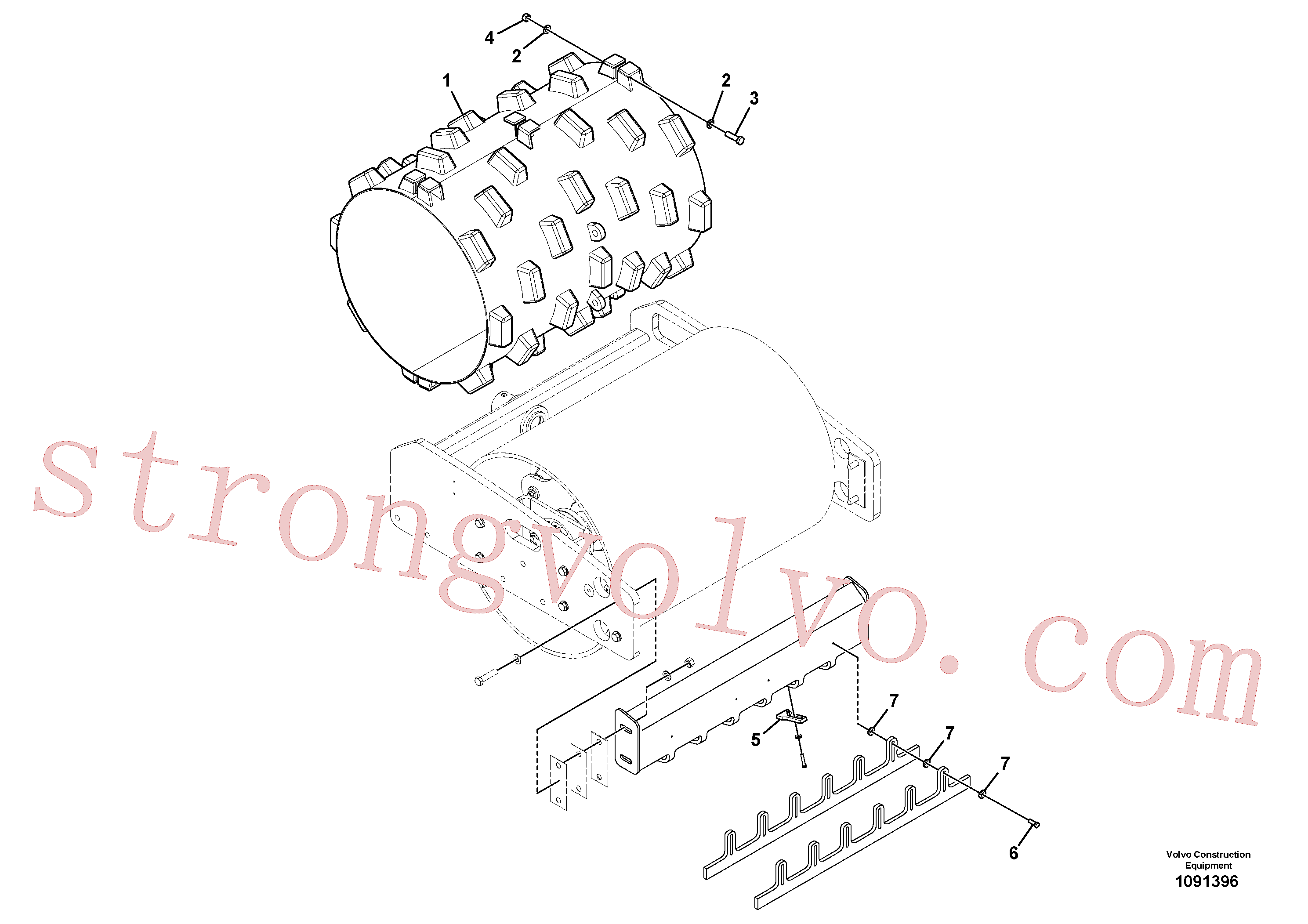 China Made VOE997476 Parafuso sextavado Volvo Acessórios para escavadeira