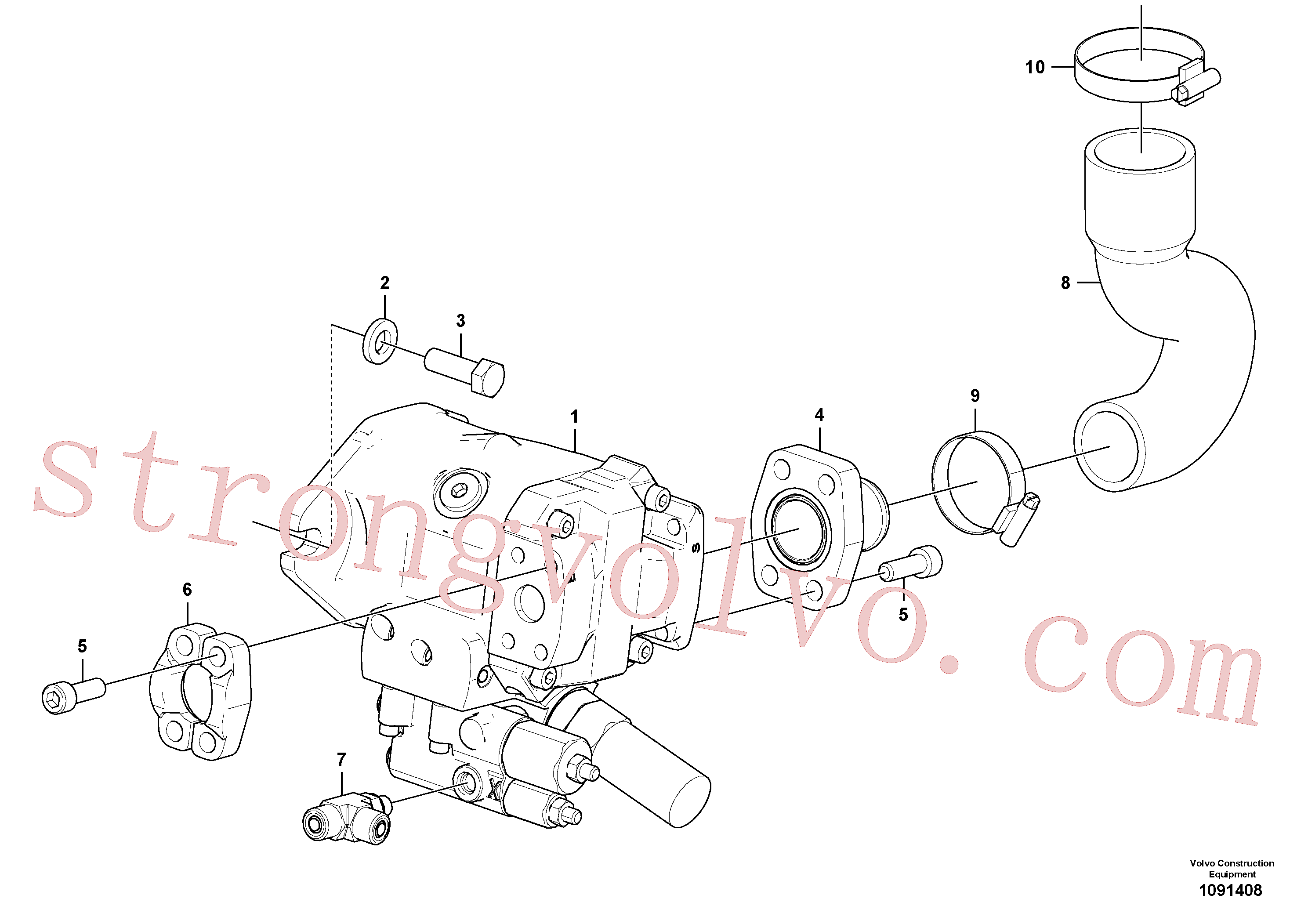Volvo VOE15701914 Niple-t Volvo Acessórios para escavadeira