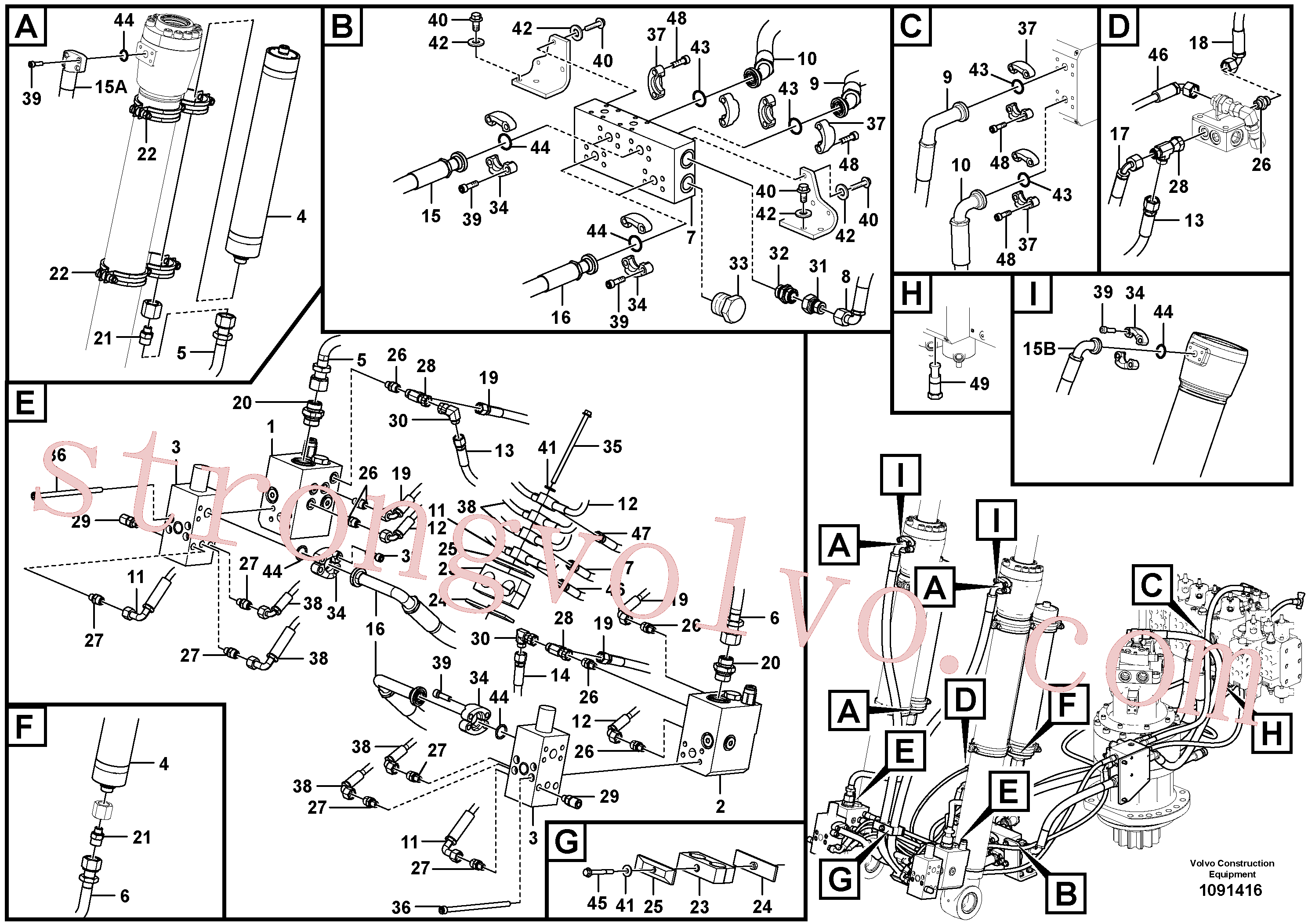 Volvo VOE936868 Mangueira completa Volvo Acessórios para escavadeira