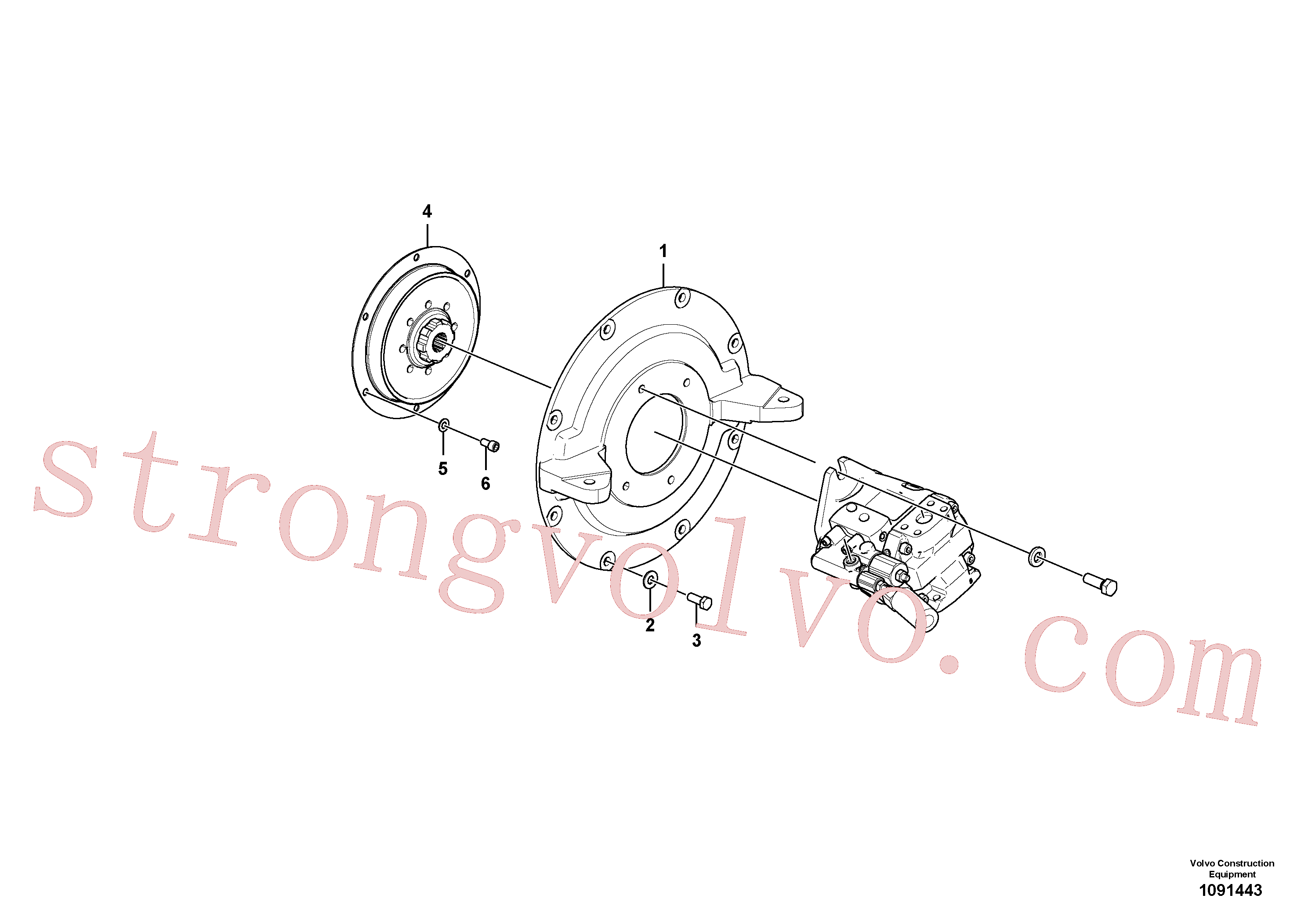 VOE15641967 Volvo Bomba hidráulica com acessórios(1091443 Montagem)
