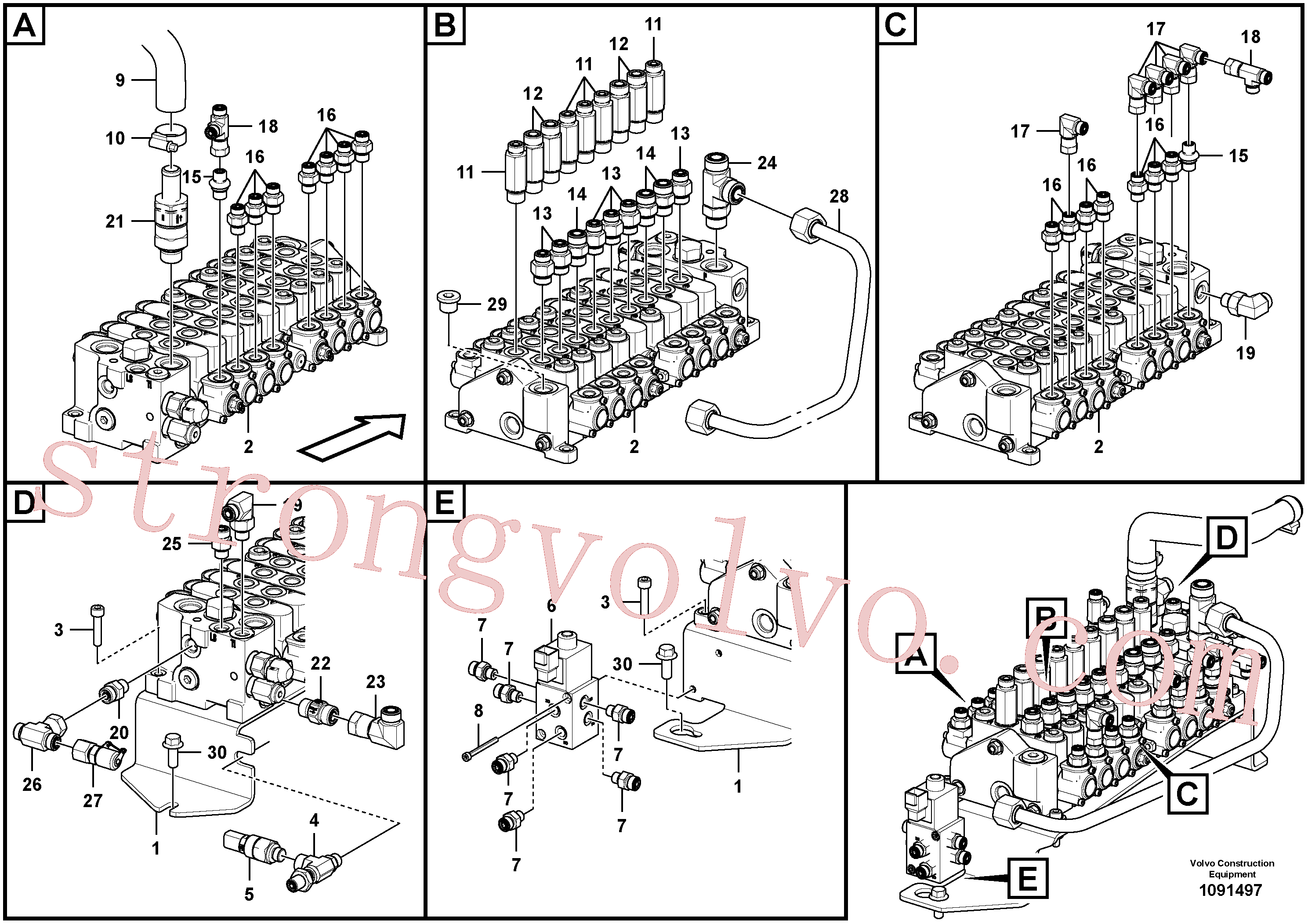 China Made VOE11713204 Bujão Volvo Acessórios para escavadeira