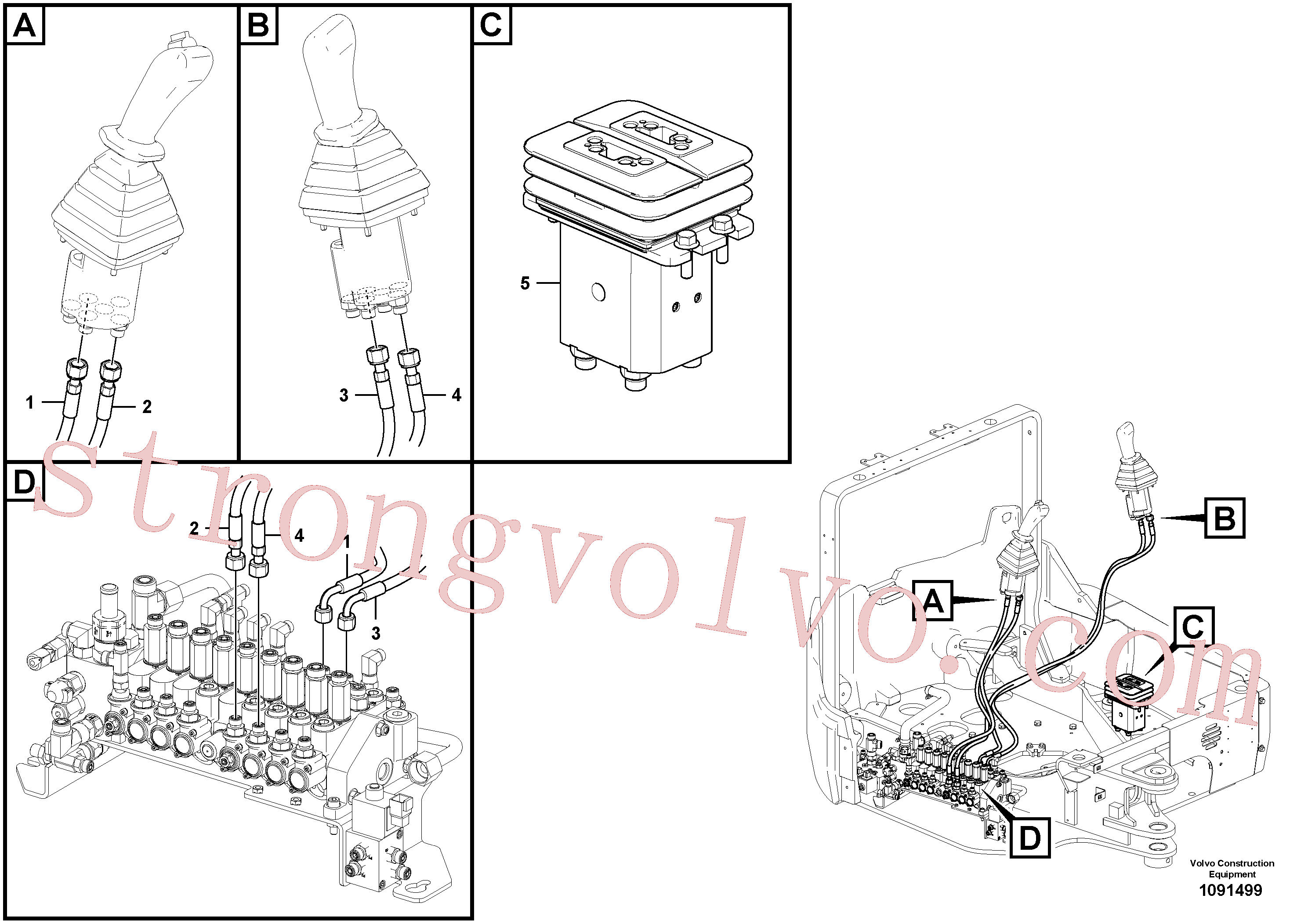 China Made VOE936862 Mangueira completa Volvo Acessórios para escavadeira