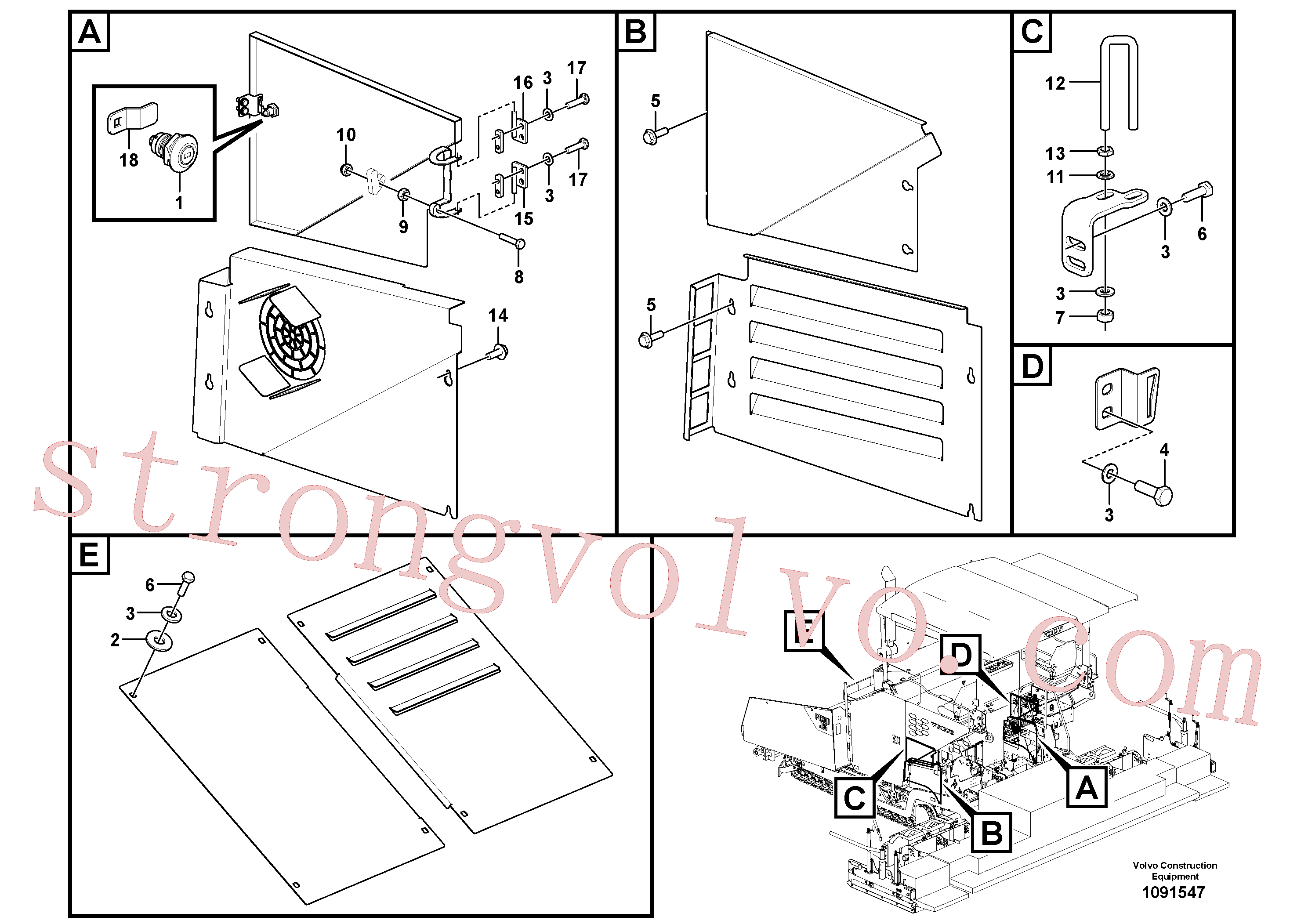 Volvo VOE12787930 Trava Volvo Acessórios para escavadeira