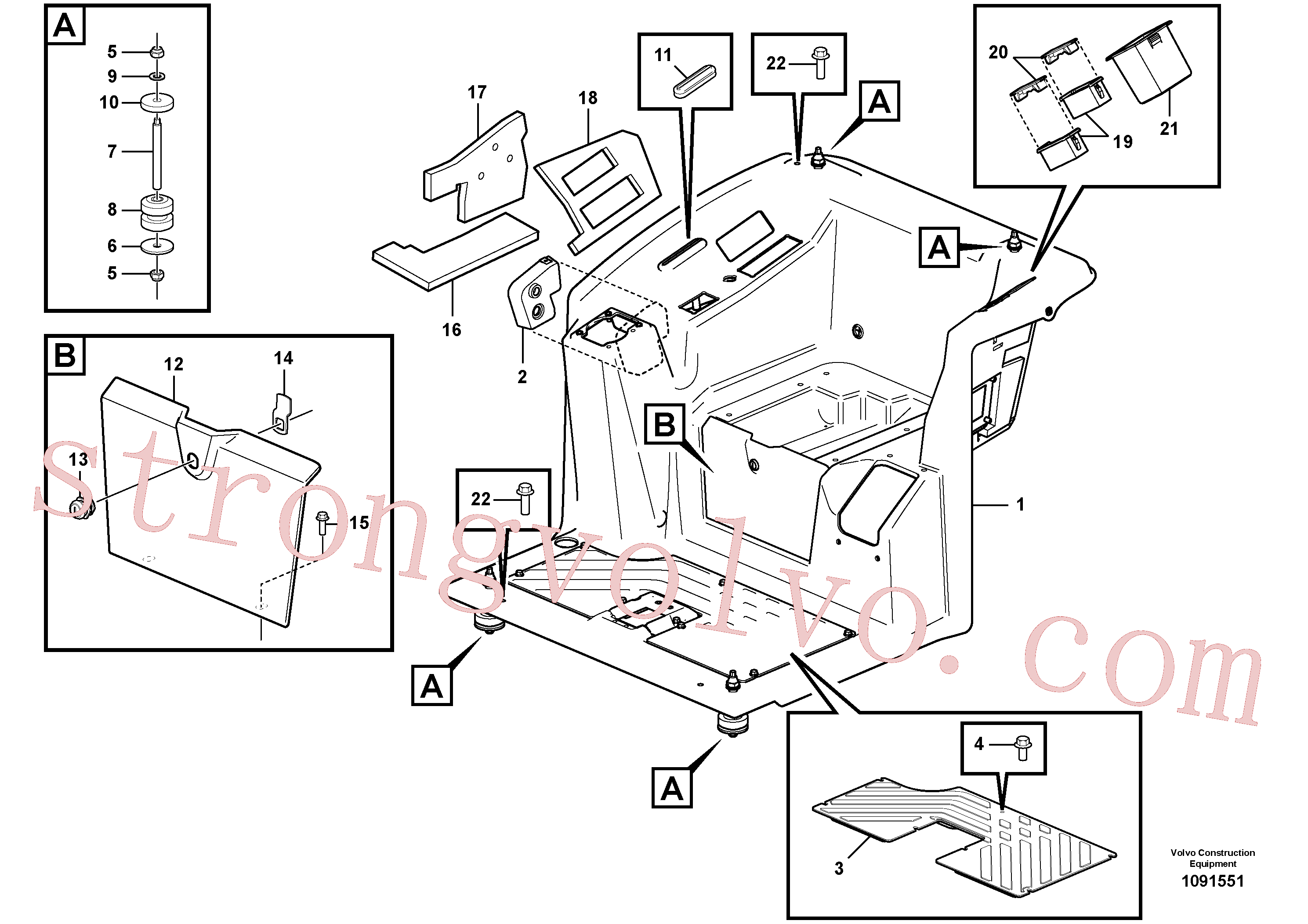 Volvo VOE60113070 Parafuso flangeado Volvo Acessórios para escavadeira