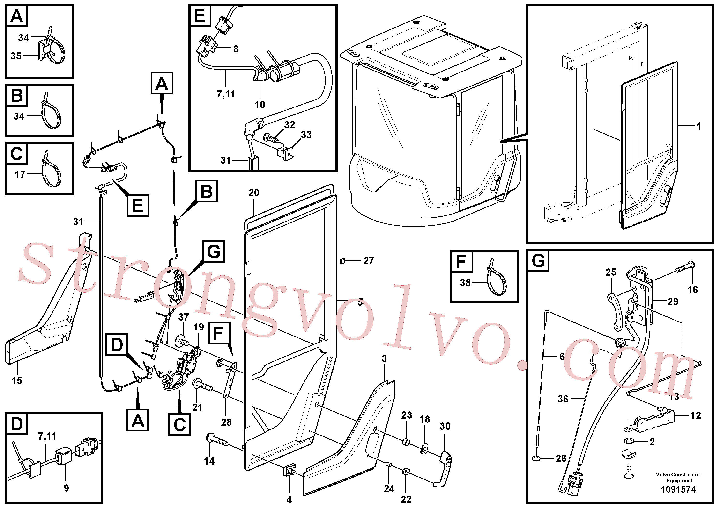 VOE60110103 Volvo Porta(1091574 Montagem)