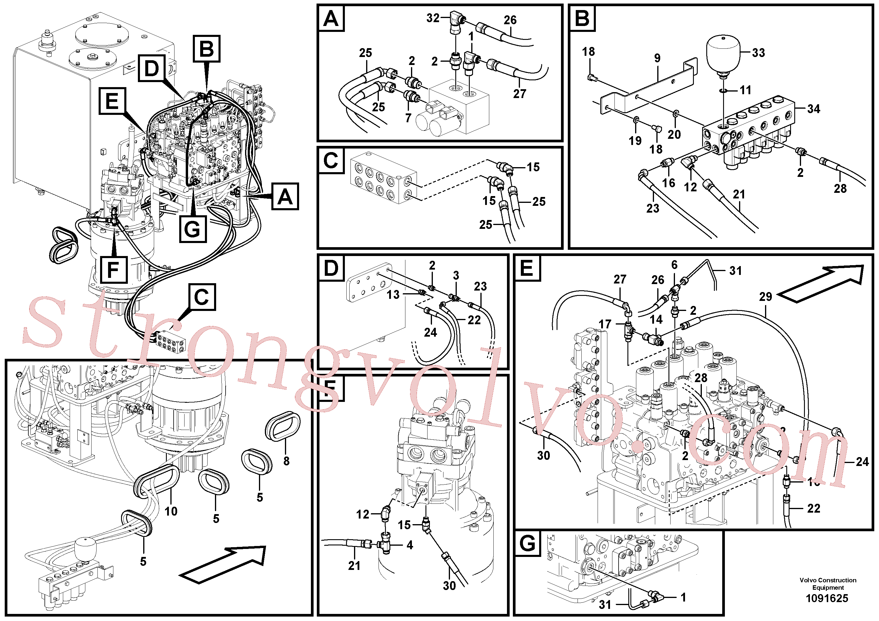 Atacado VOE14552154 Passa muro Volvo escavadeira