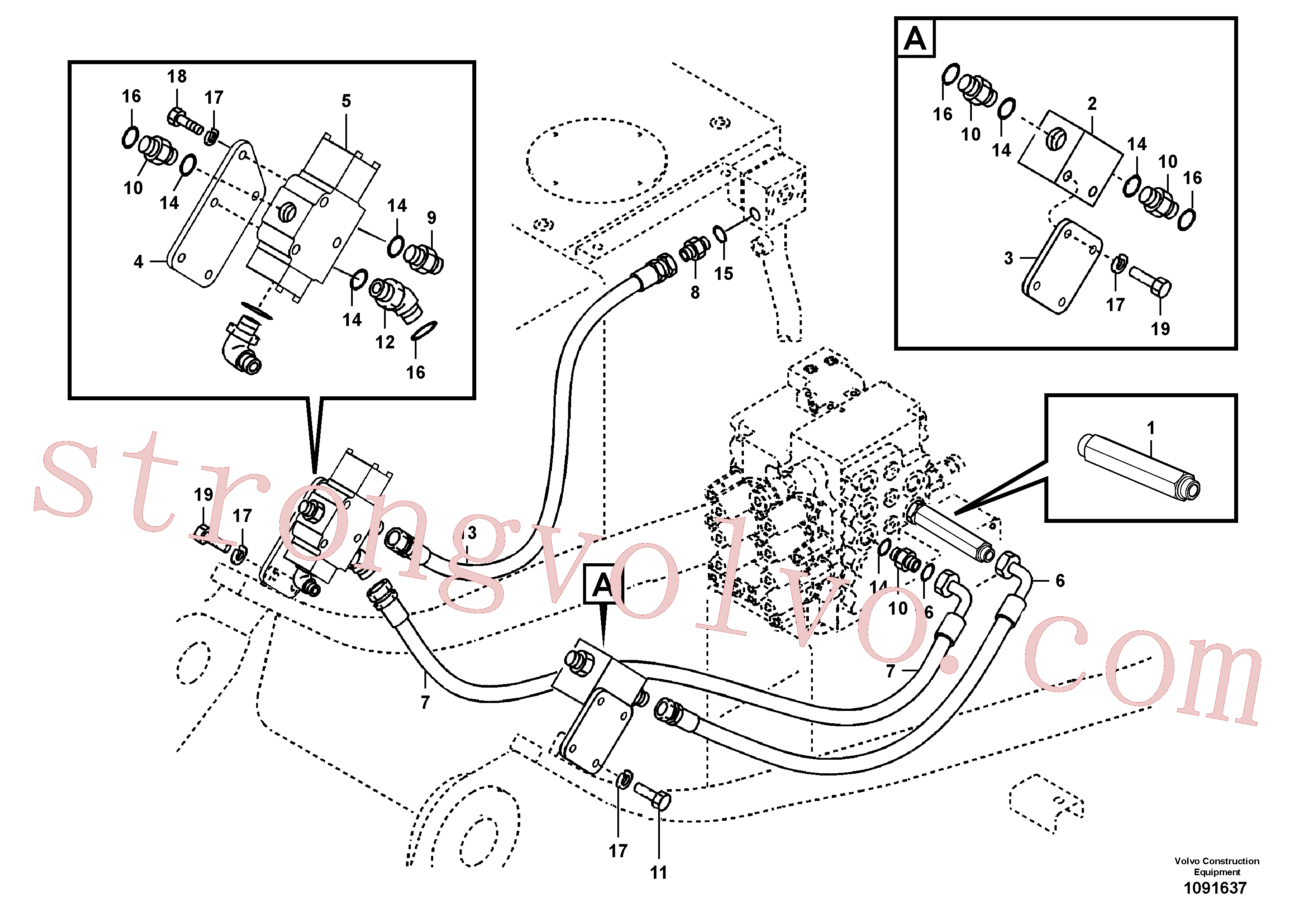 Atacado VOE14626483 Suporte Volvo escavadeira