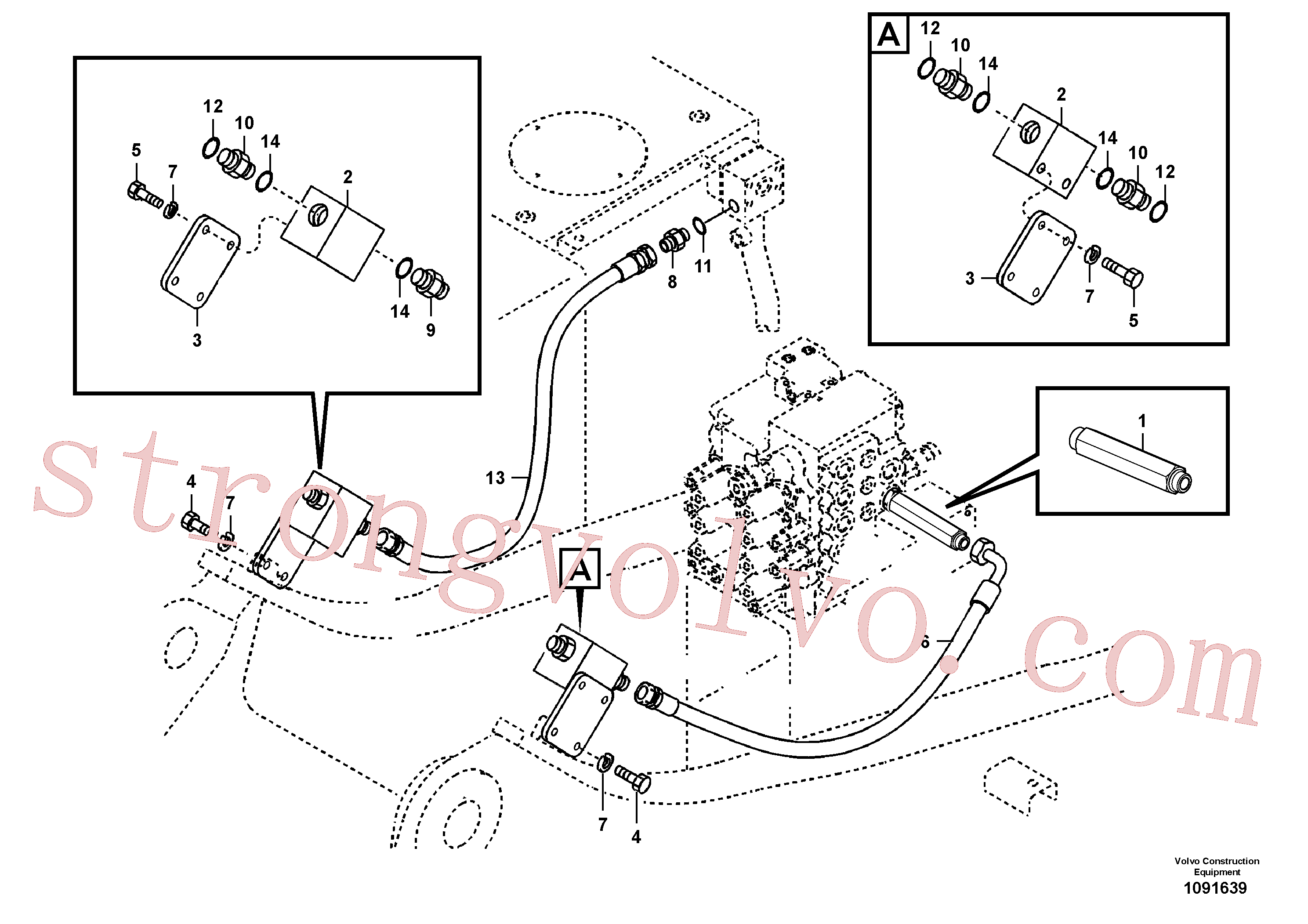 Volvo Montagem VOE14626482 Suporte Acessórios