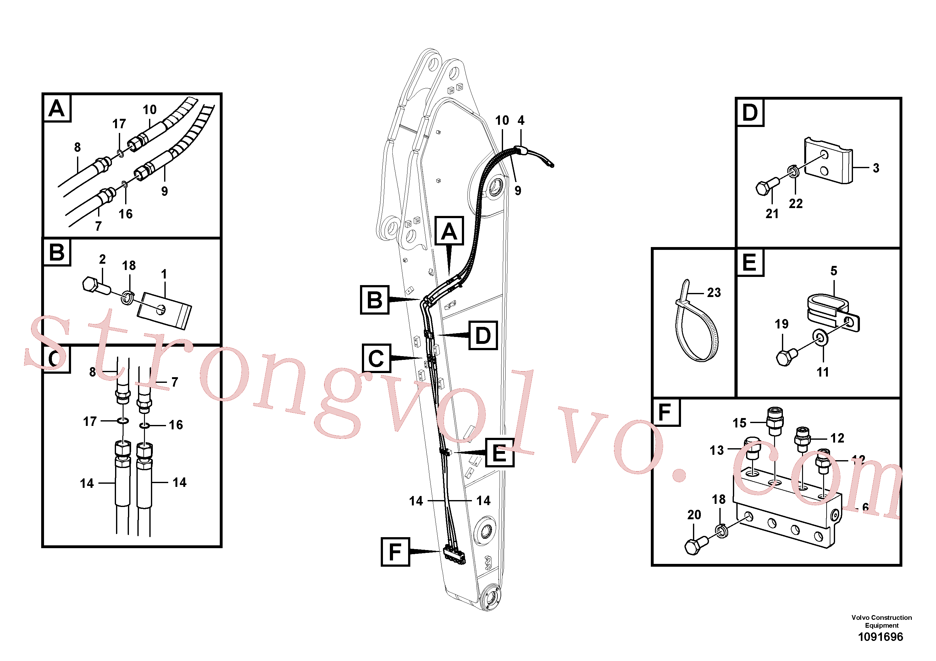 Atacado VOE14883858 Bujão Volvo escavadeira