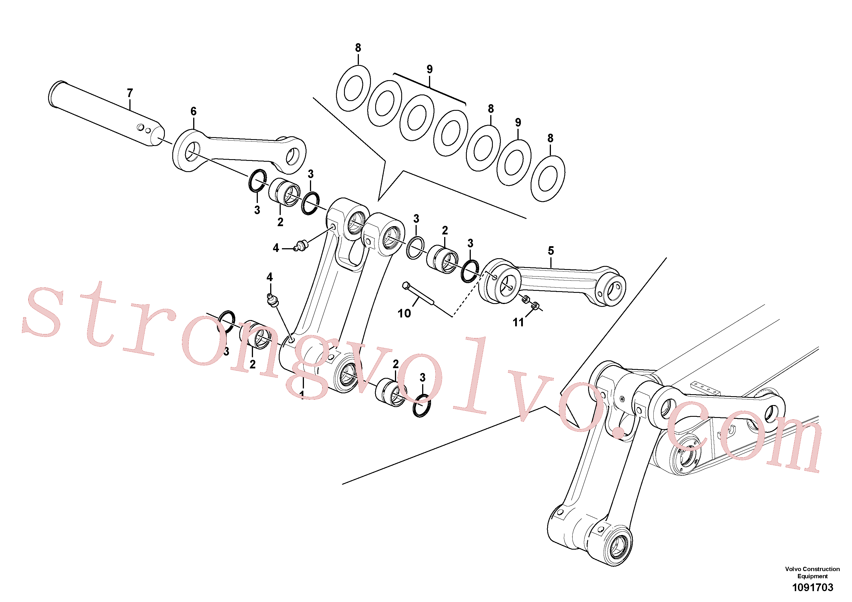 Atacado VOE14698987 Chapa Volvo escavadeira