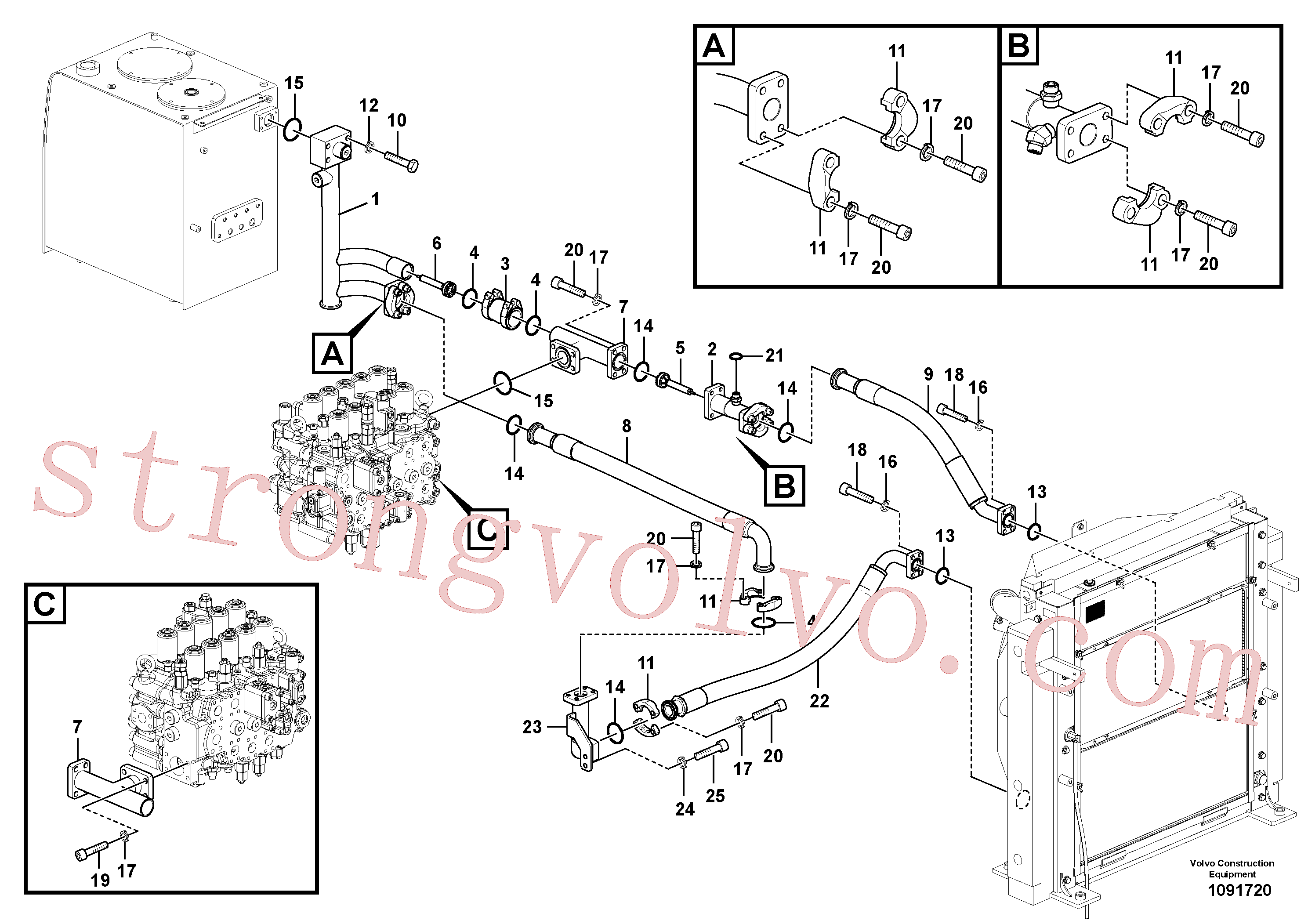 Atacado VOE14882731 Anel-o Volvo escavadeira