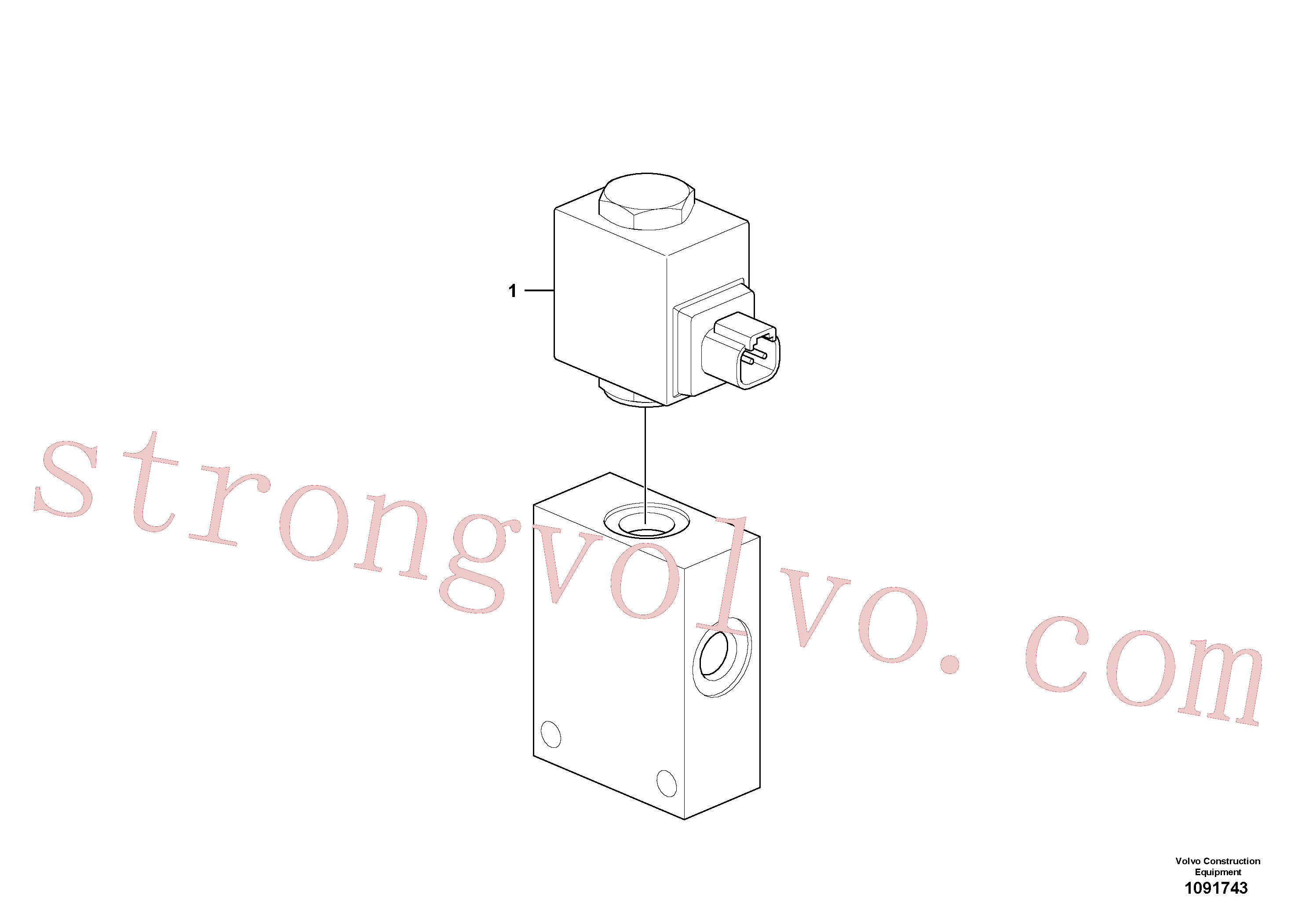 VOE14522411 Volvo Válvula, encaixe rápido(1091743 Montagem)