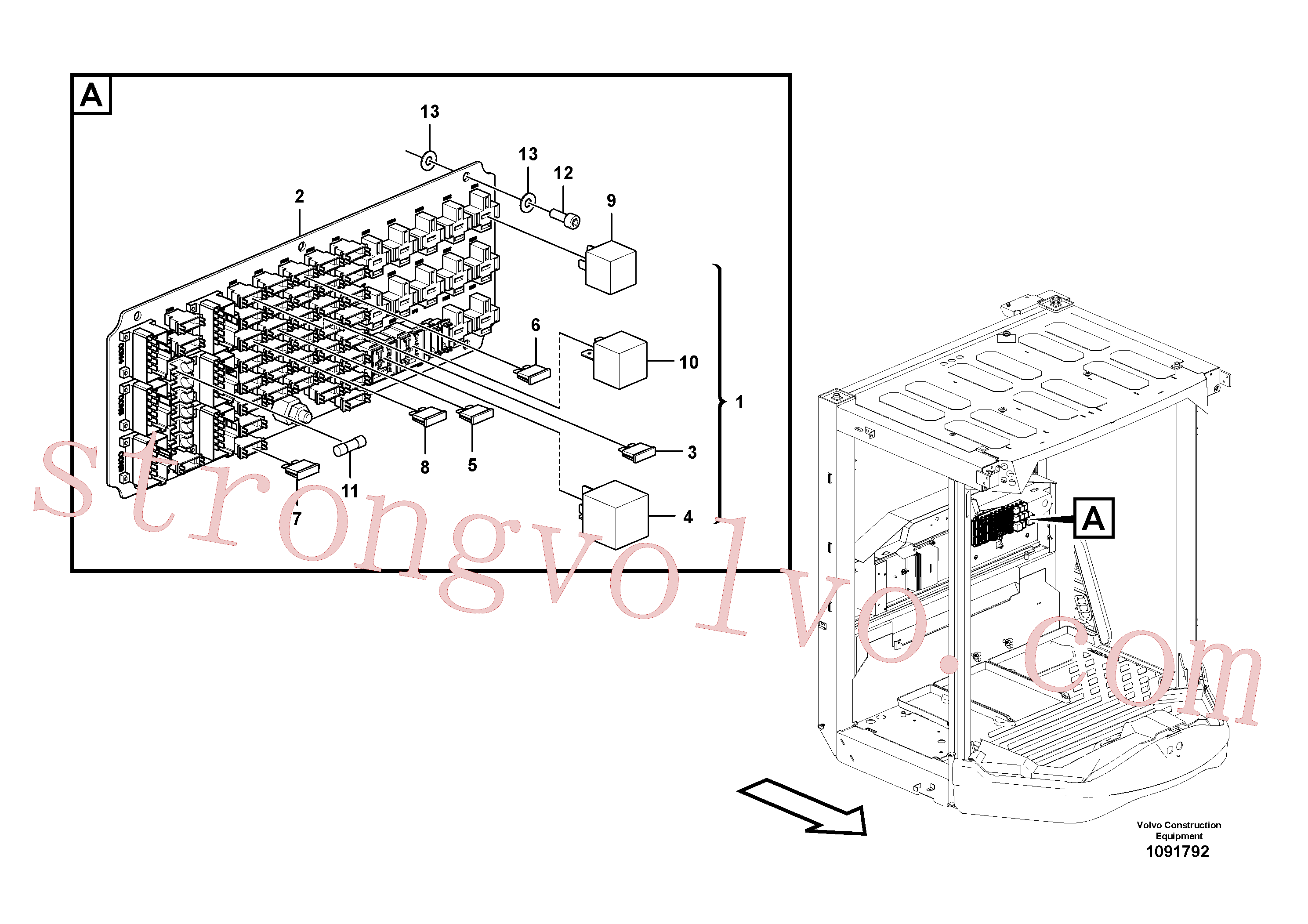 VOE14604058 Volvo Quadro de circuitos(1091792 Montagem)