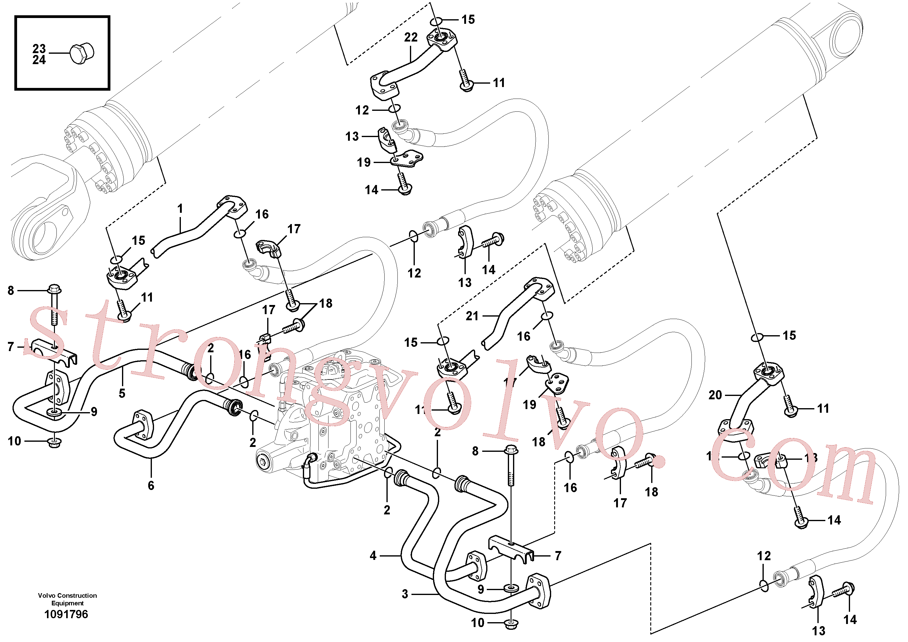 VOE60113168 Volvo Sistema hidráulico, função de elevação(1091796 Montagem)