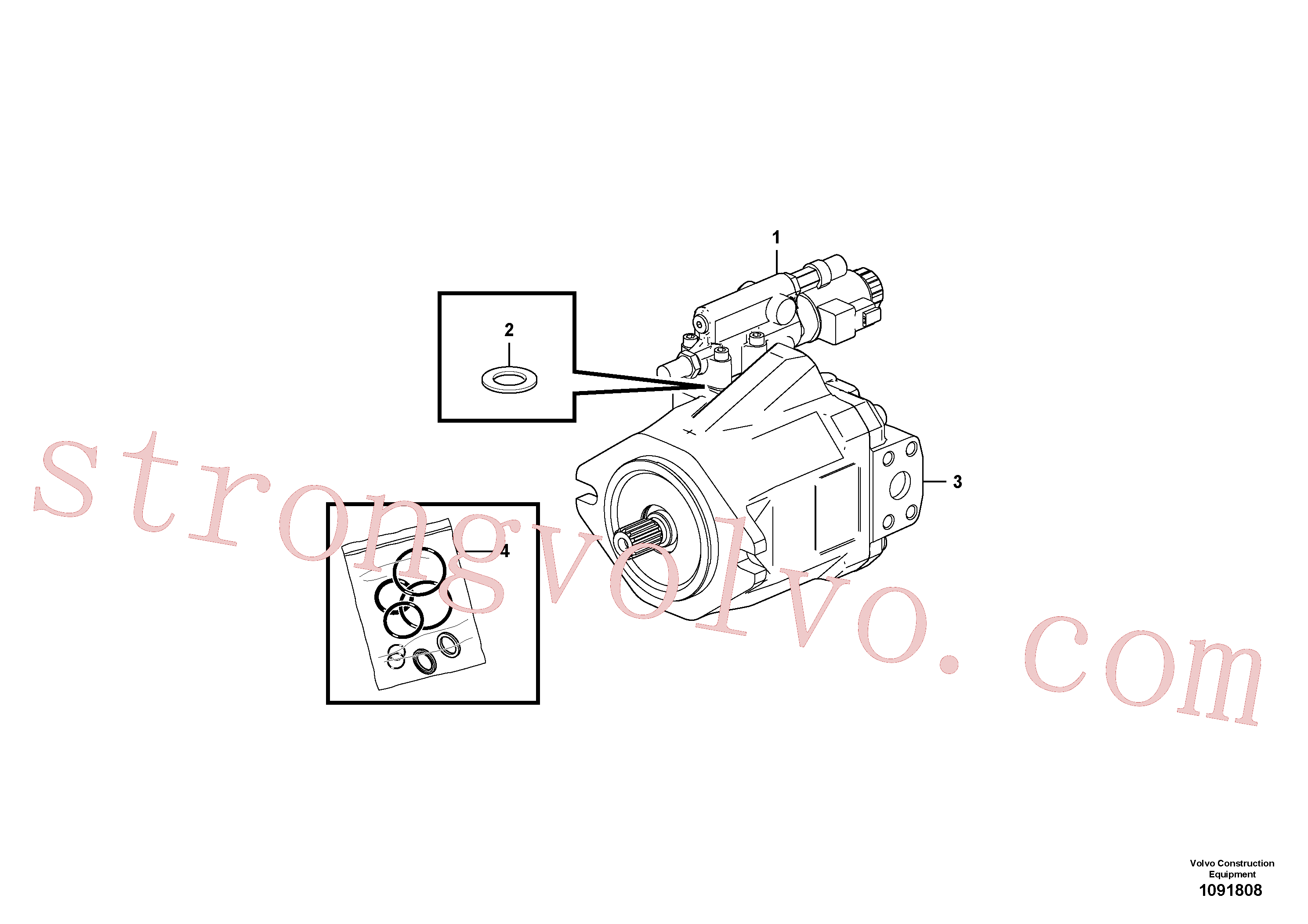 VOE17203815 Volvo Bomba hidráulica(1091808 Montagem)