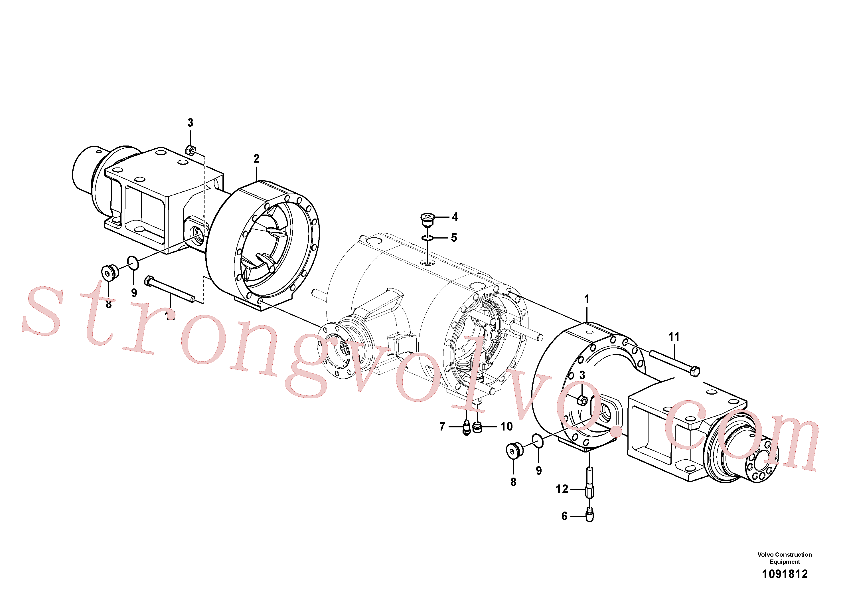 Volvo Acessórios para escavadeira VOE60113667 Porca sextavada Acessórios