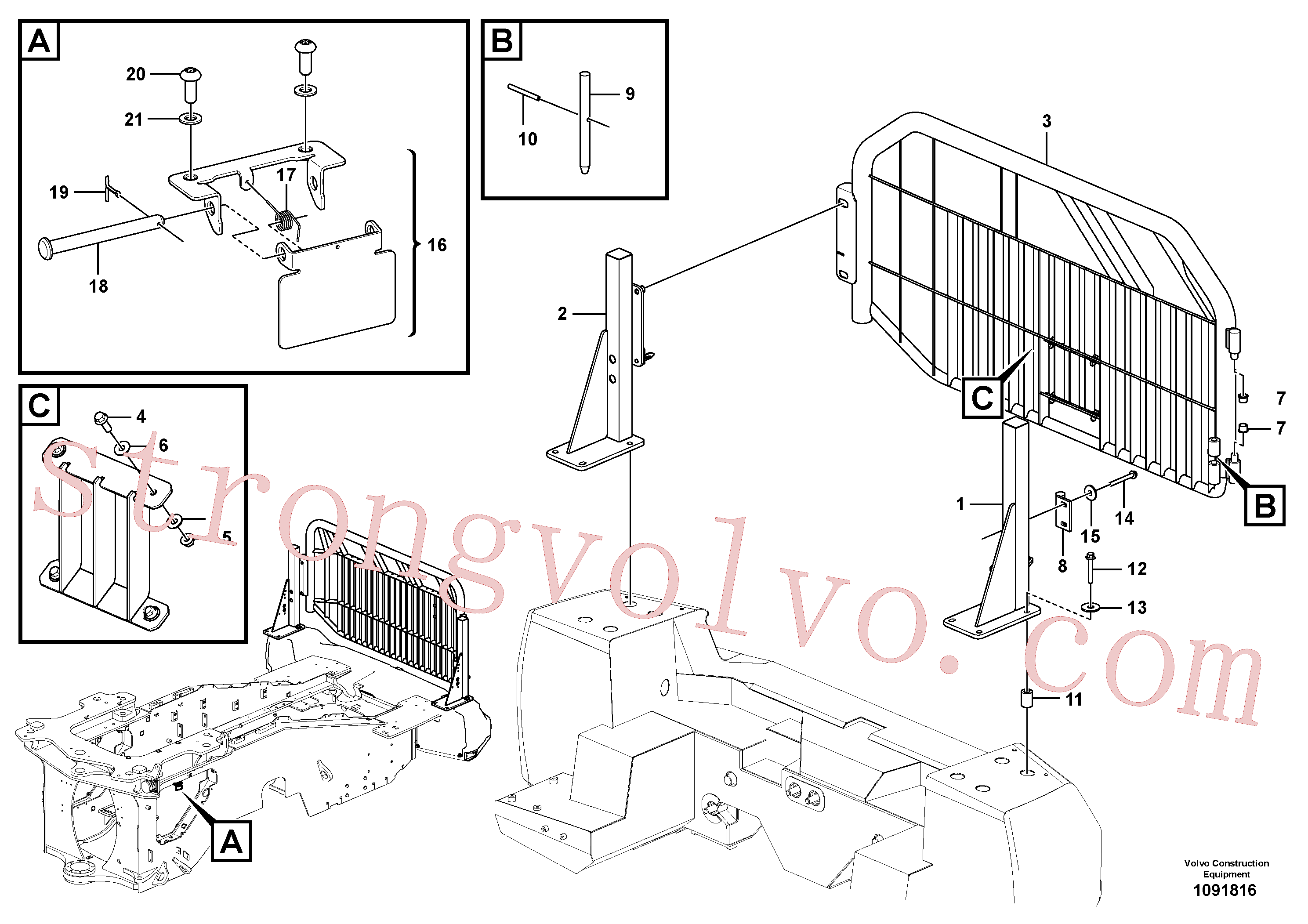 VOE60113119 Volvo Radiador, Kylare.(1091816 Montagem)