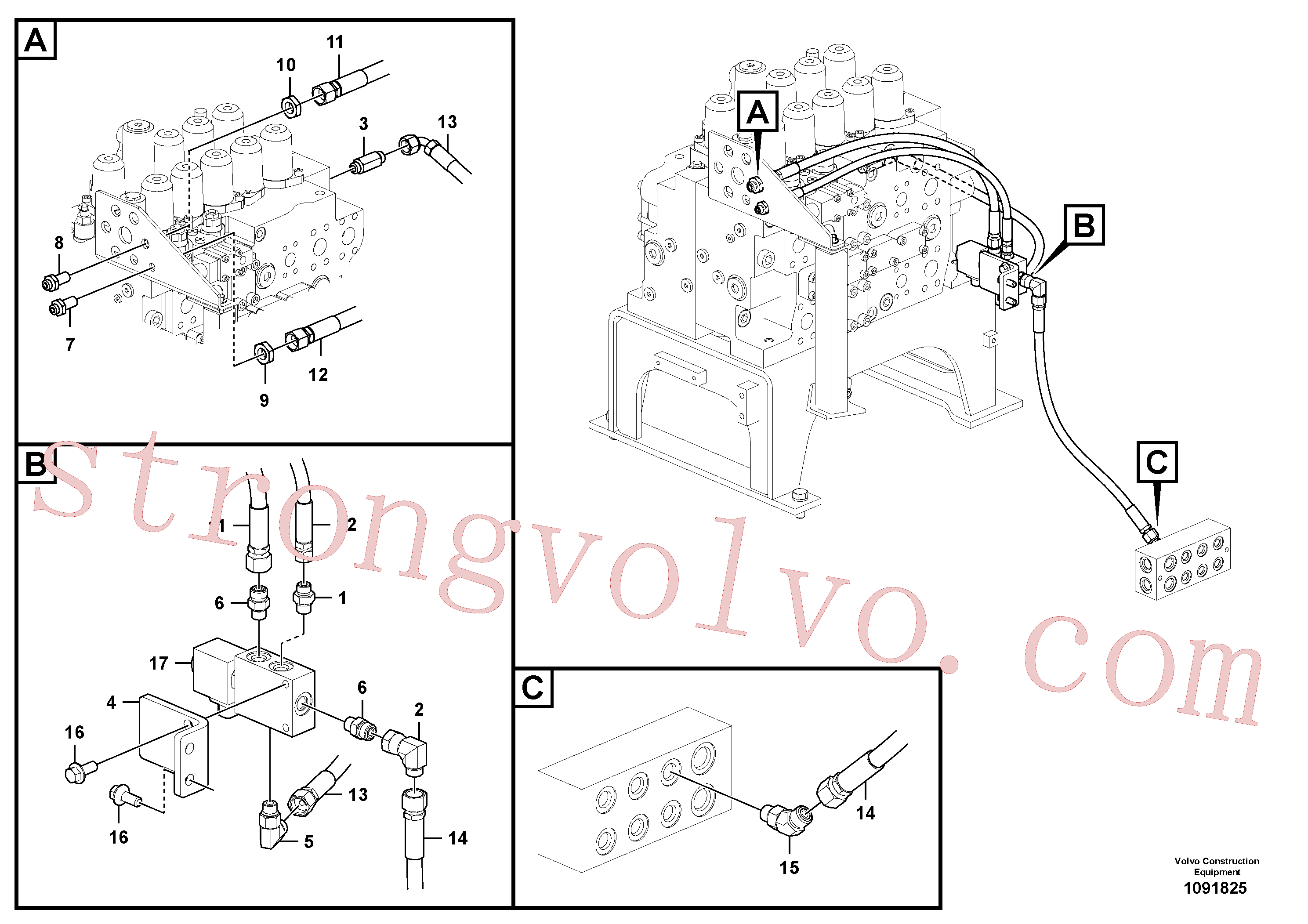 Volvo VOE14555647 Válvula Volvo Acessórios para escavadeira