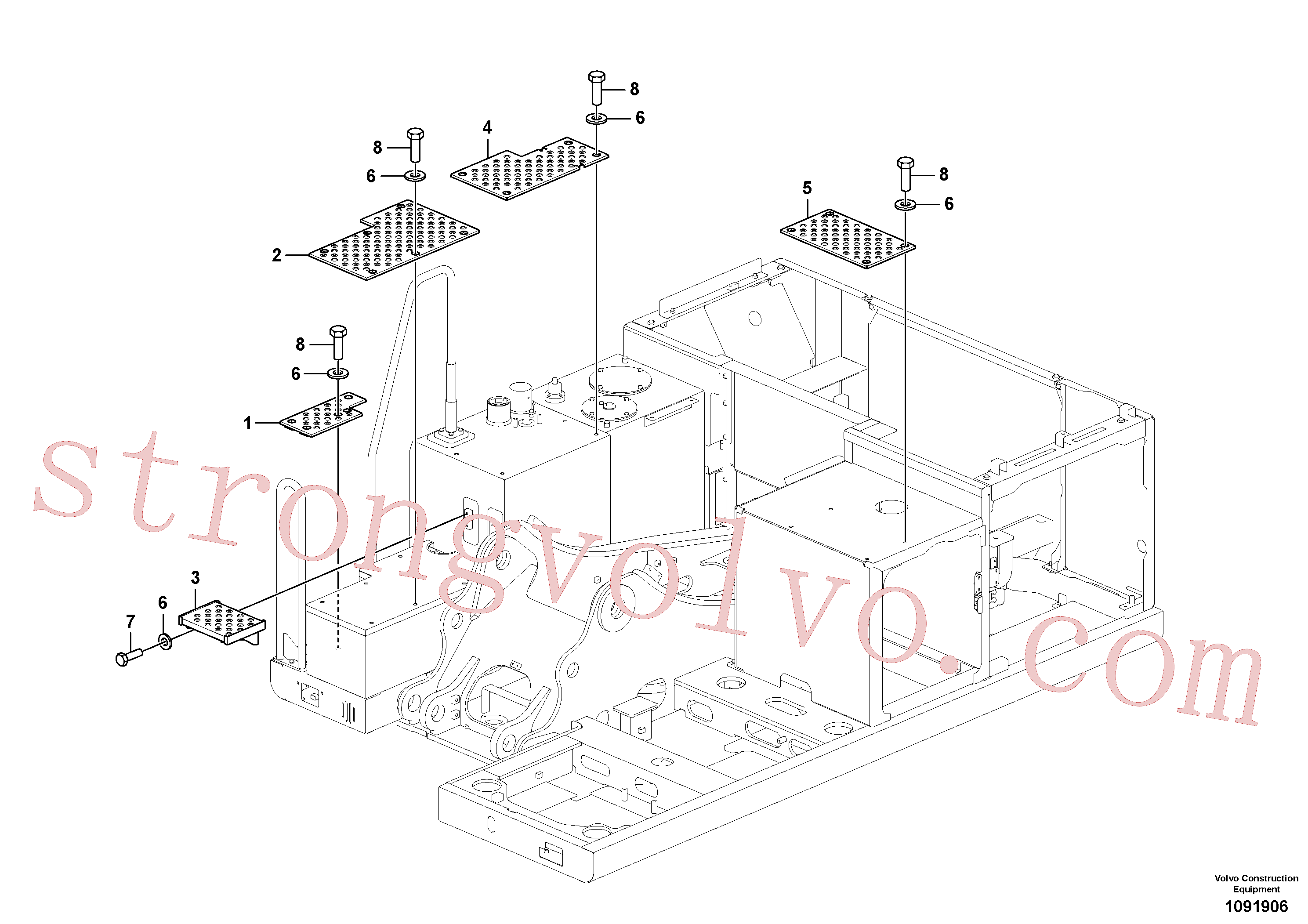 VOE60110297 Arruela Volvo escavadeira