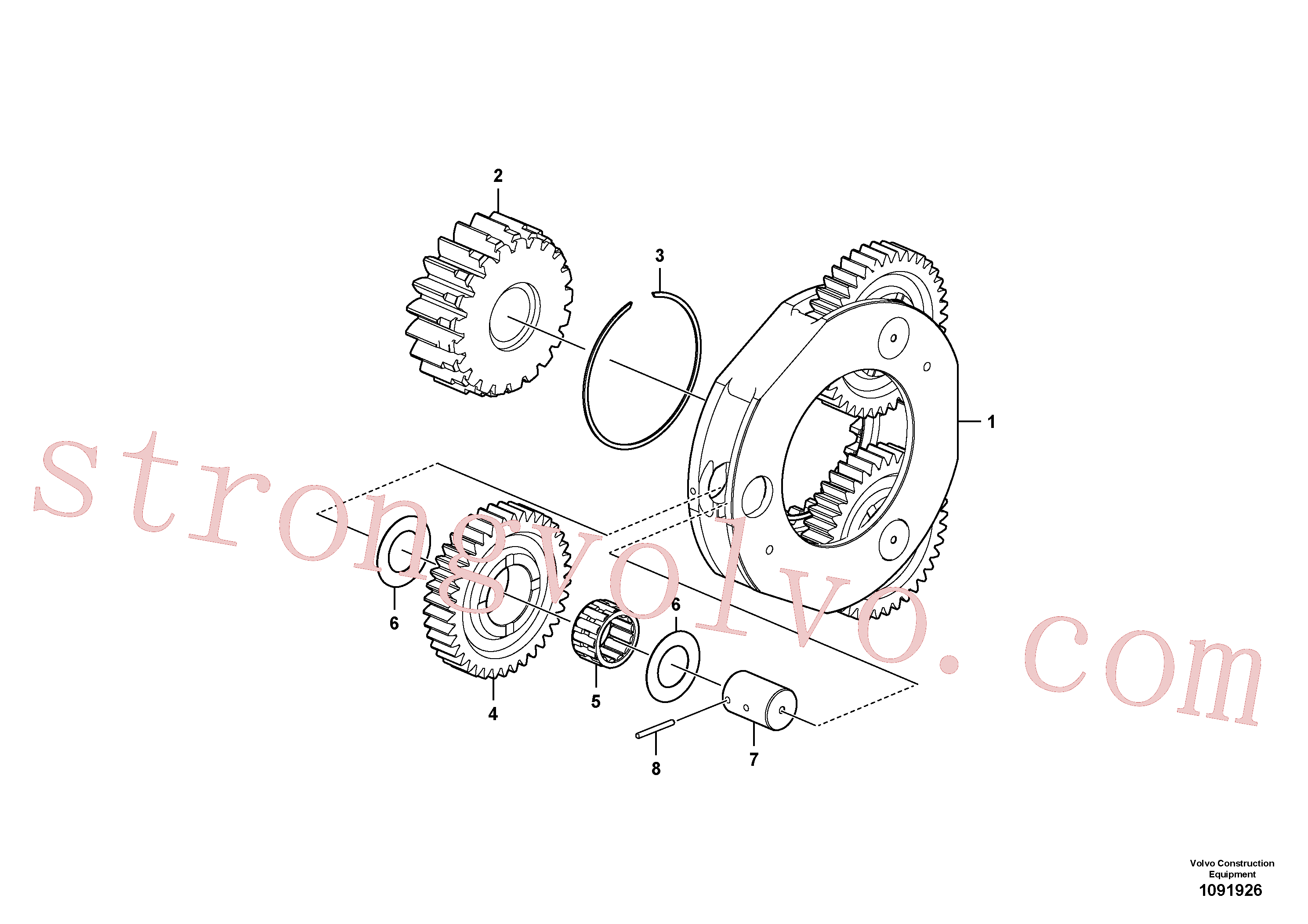 Atacado VOE14620667 Rolamento de agulhas Volvo escavadeira