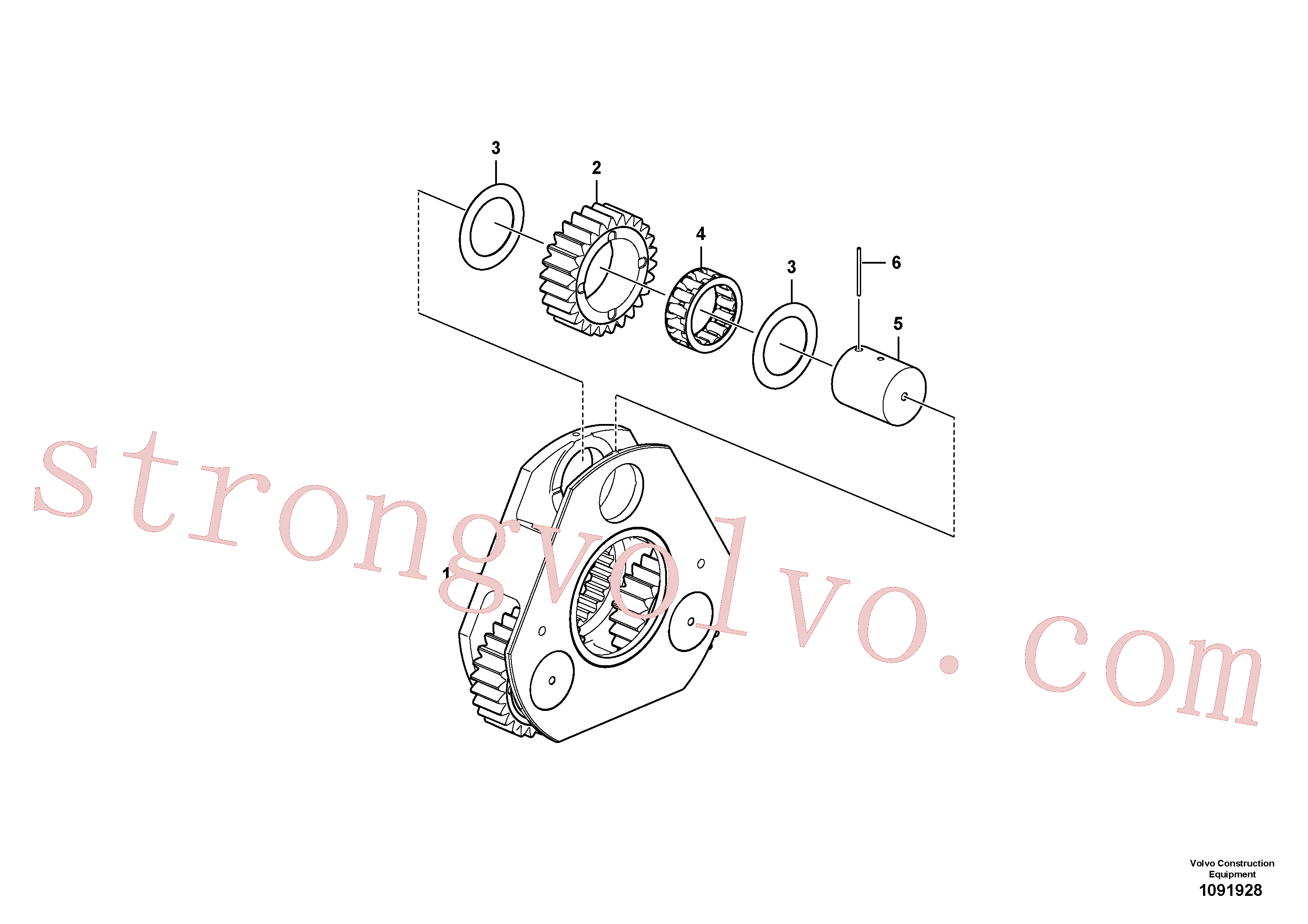 Atacado VOE14691849 Rolamento de agulhas Volvo escavadeira